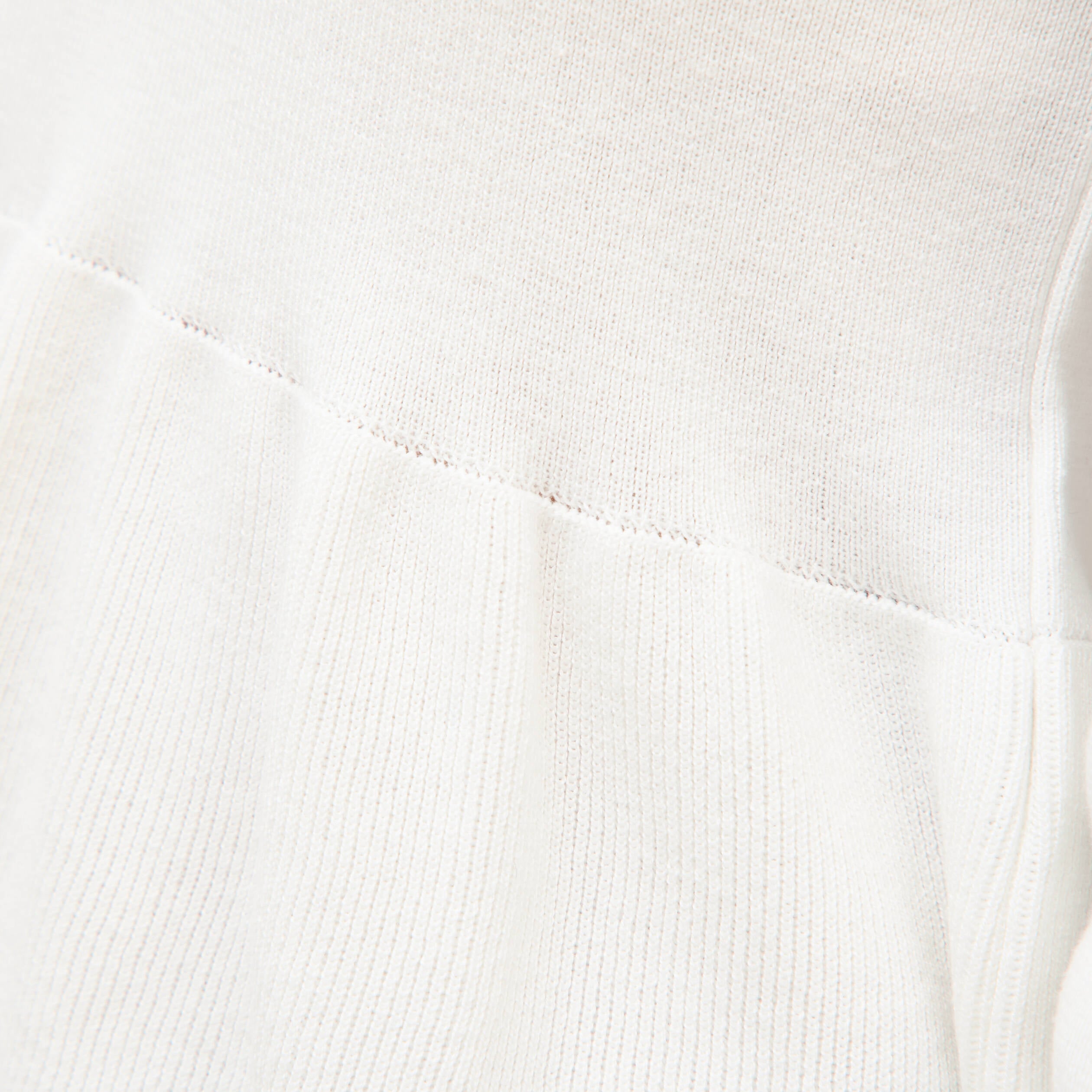 Pull col rond manches longues ecru femme