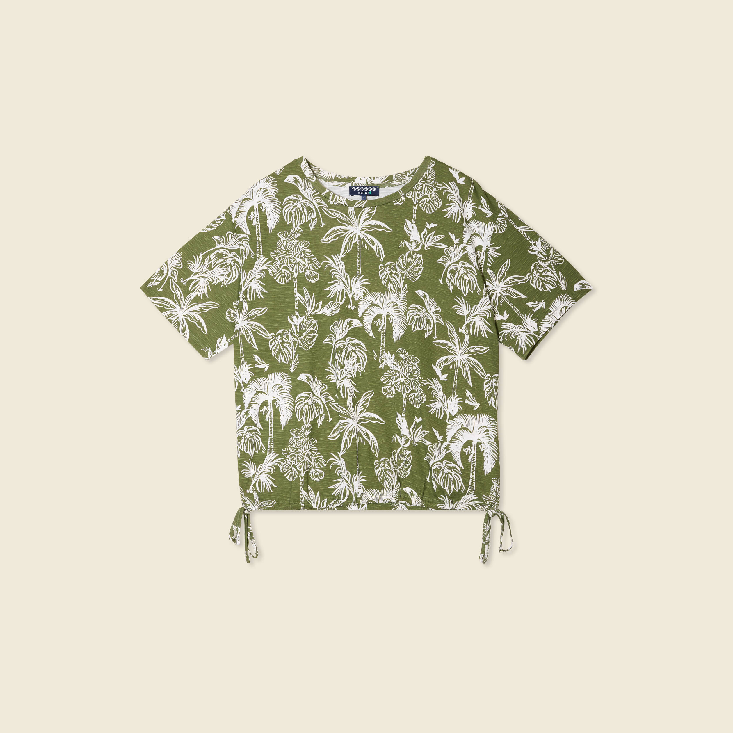 T-shirt oversize manches courtes vert femme