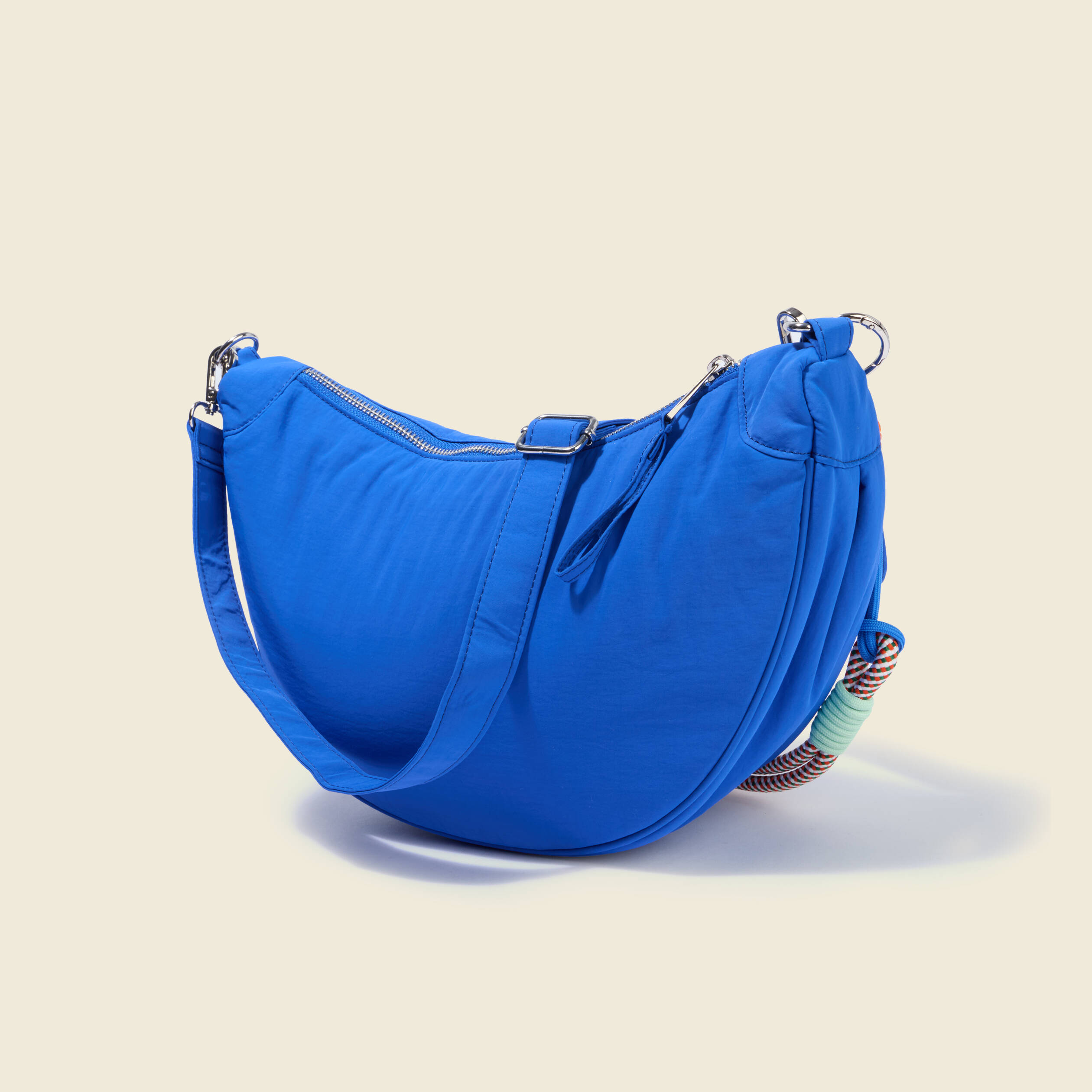 Sac bandouli&egrave;re avec doublure bleu ciel femme