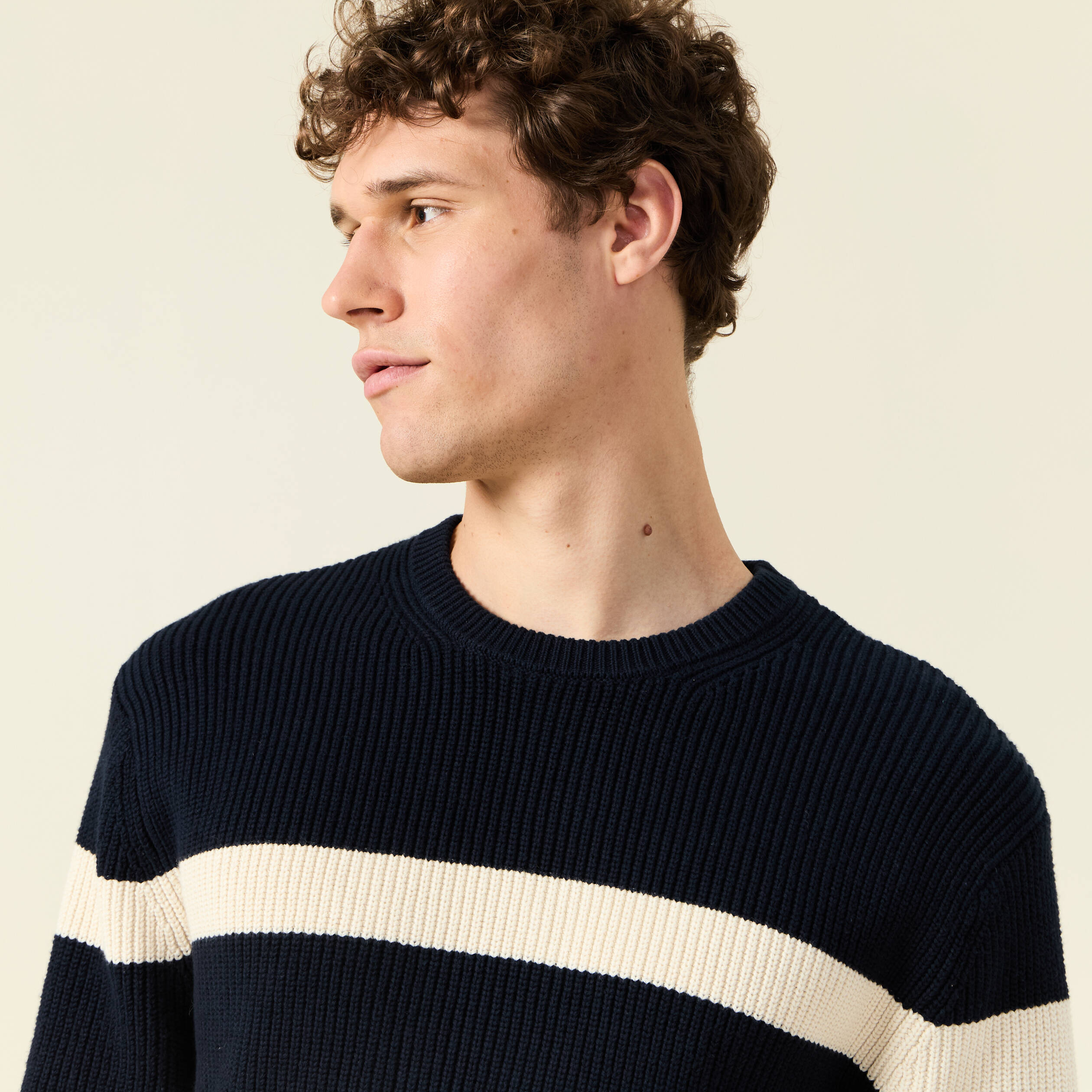 pull manches longues bleu fonce homme Pull manches longues bleu foncé homme