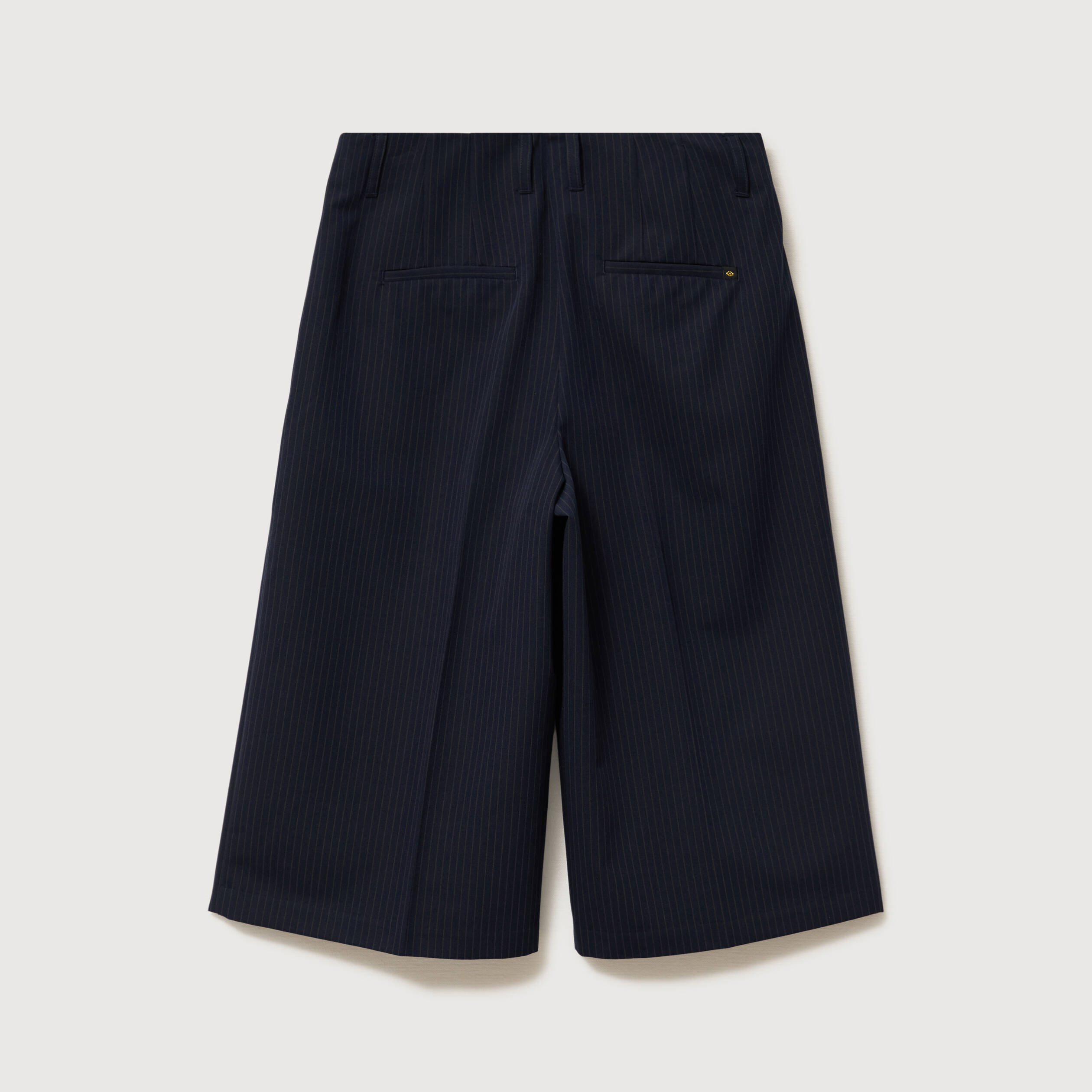 Bermuda large taille haute bleu marine femme