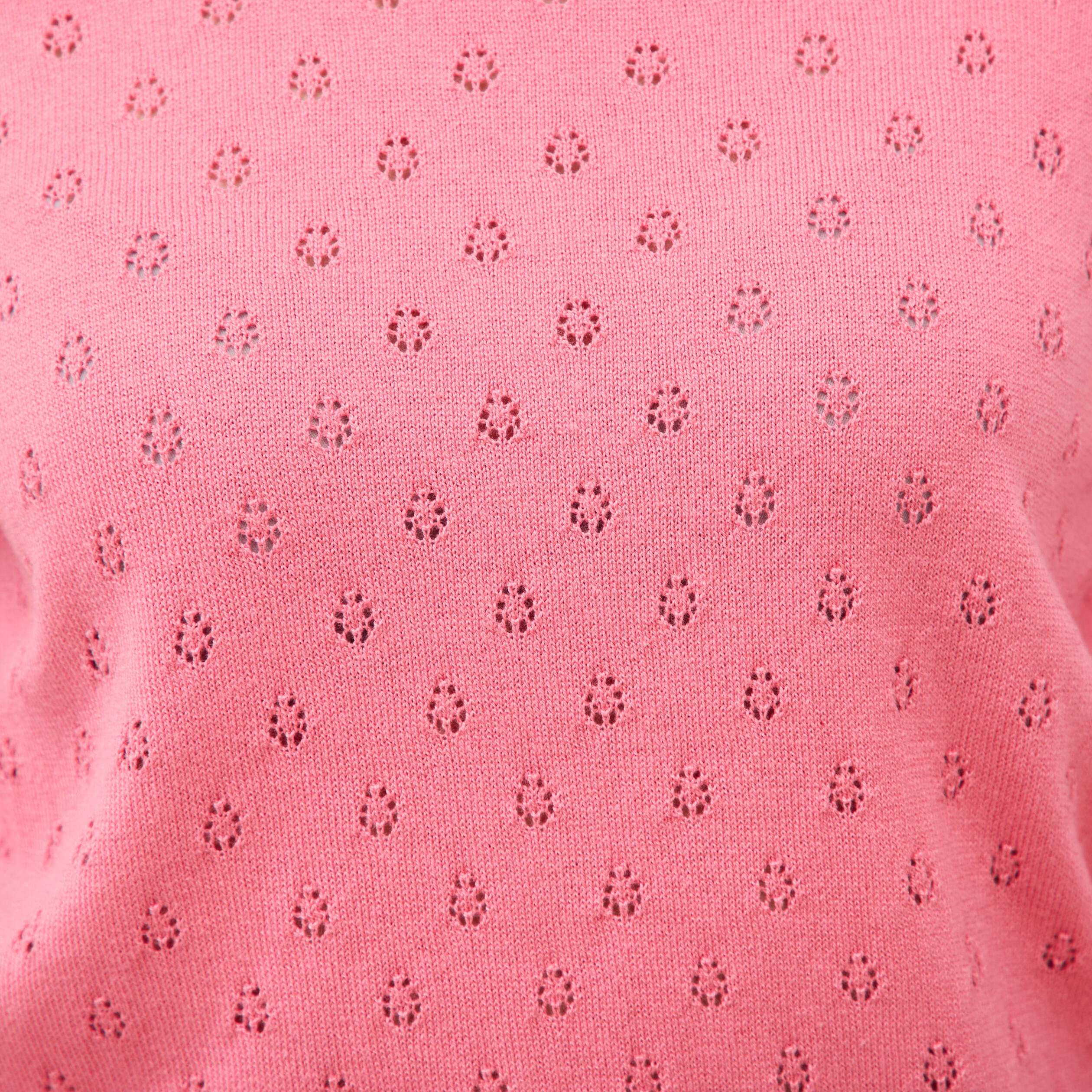 Pull droit col rond manches longues vieux rose femme