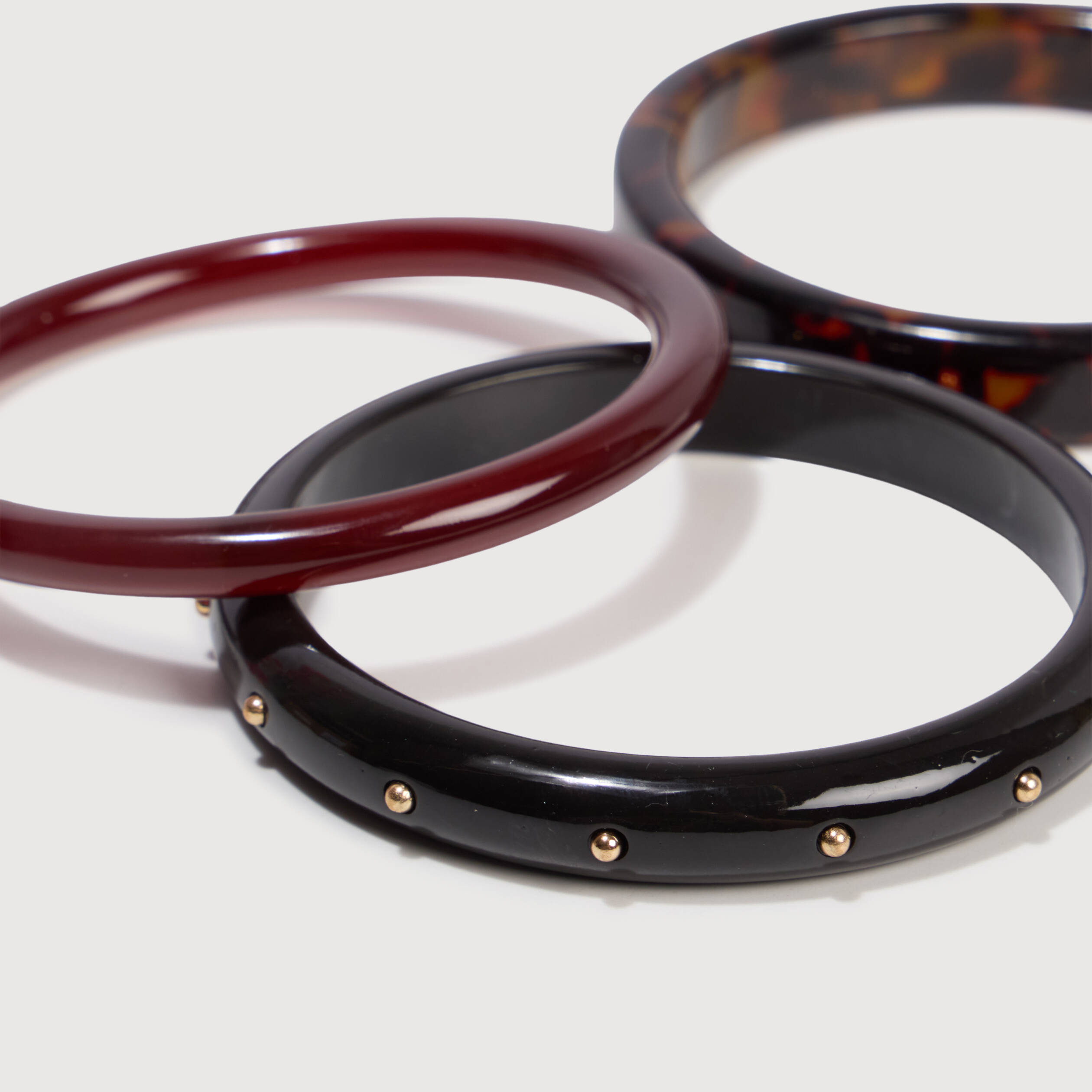 Lot de 3 bracelets marron femme