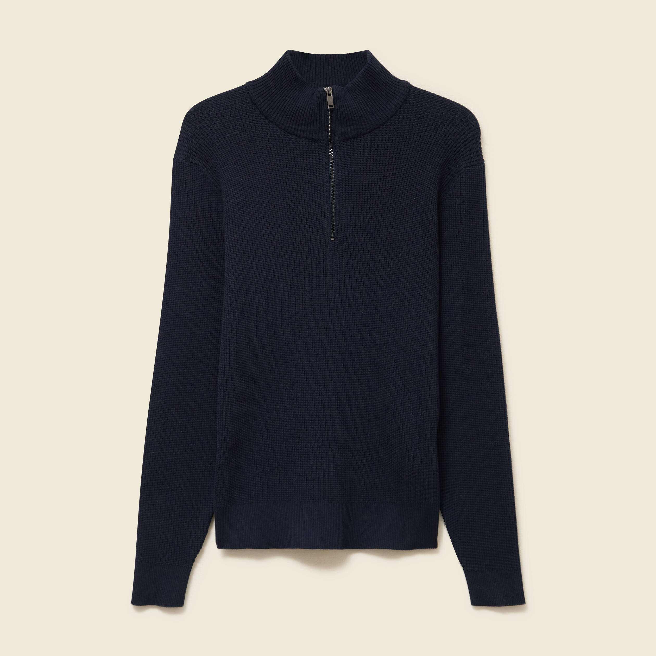 Pull col camionneur bleu marine homme