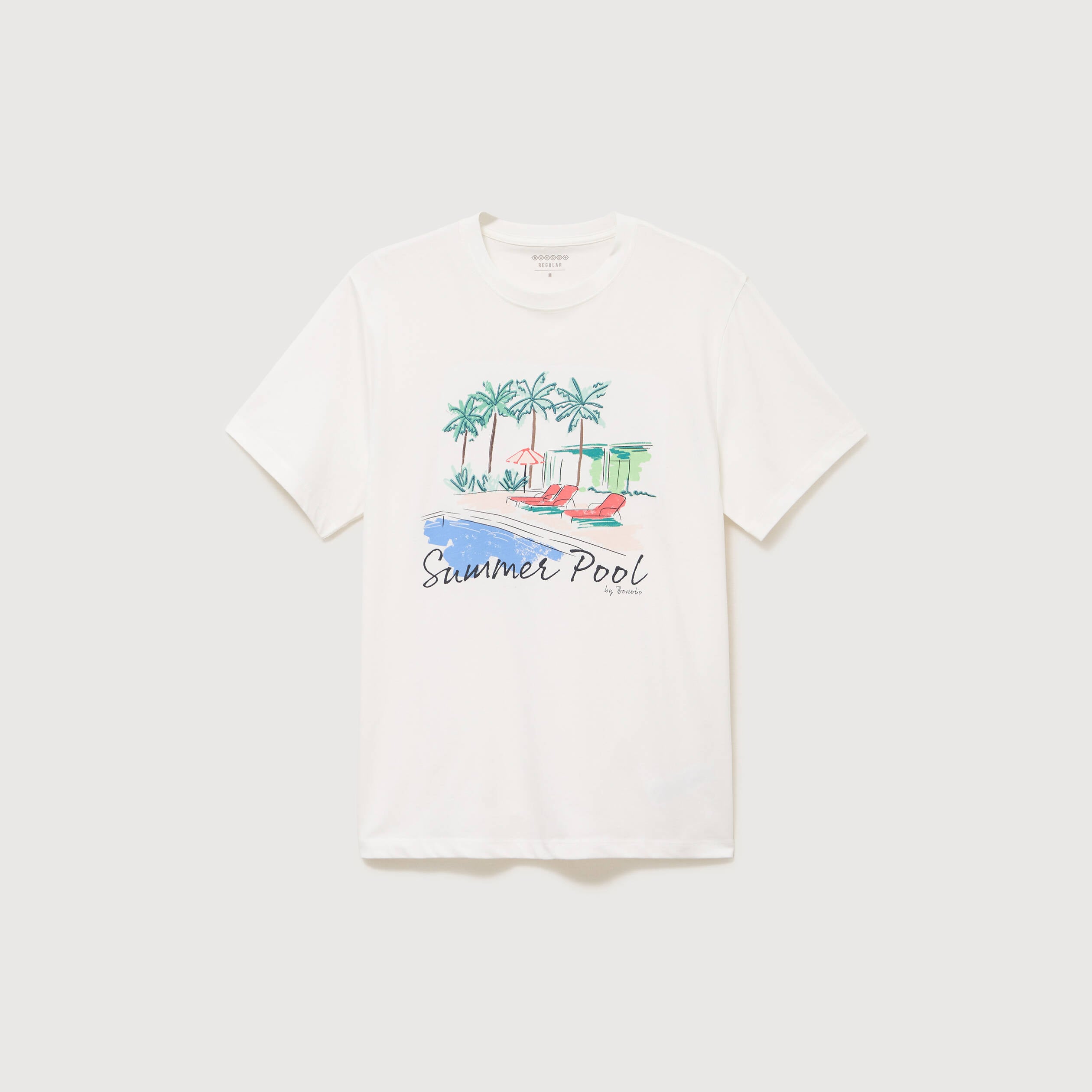 T-shirt en coton ecru homme