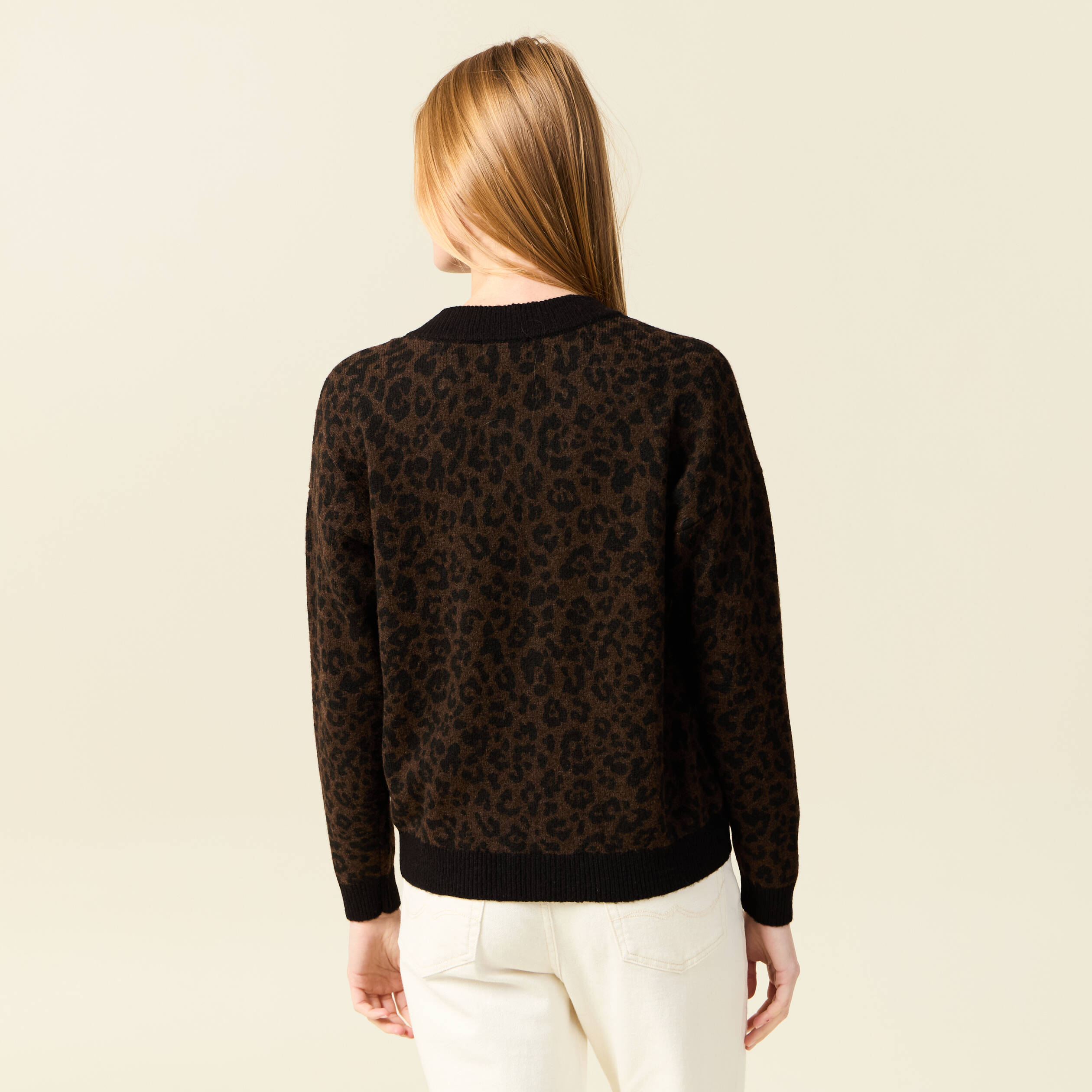 Veste manches longues terracotta femme