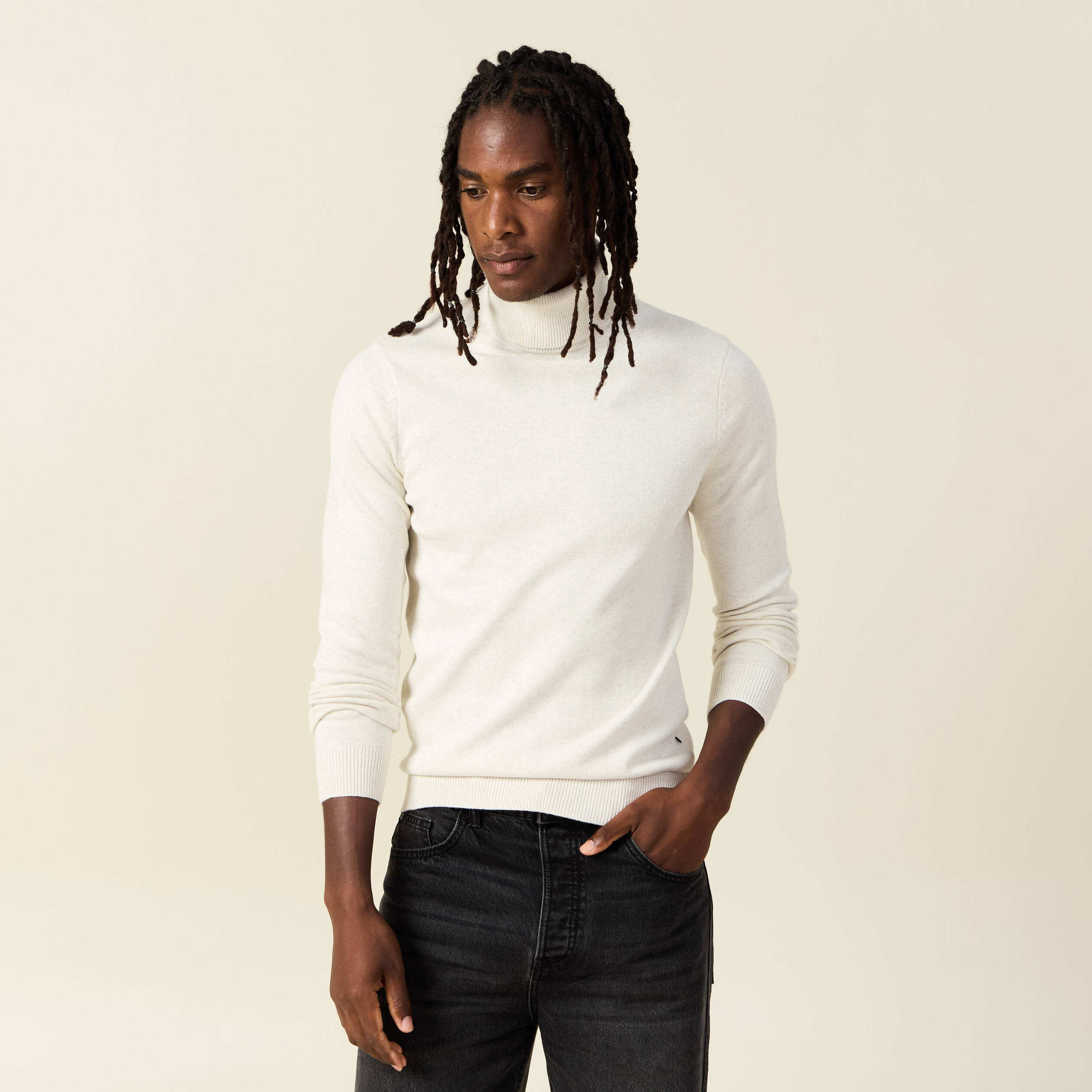 pull manches longues ecru homme Pull manches longues ecru homme