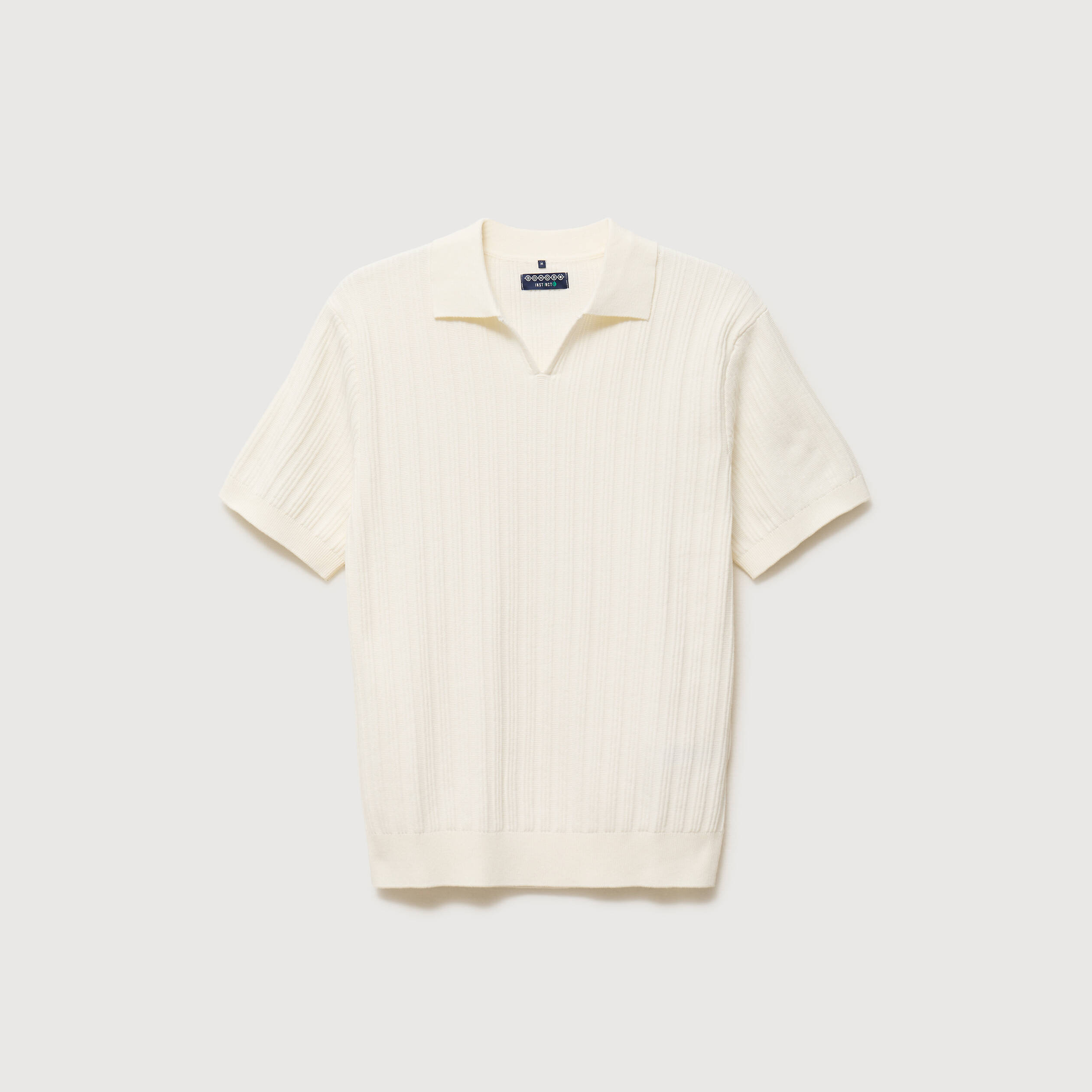 Polo manches courtes ecru homme