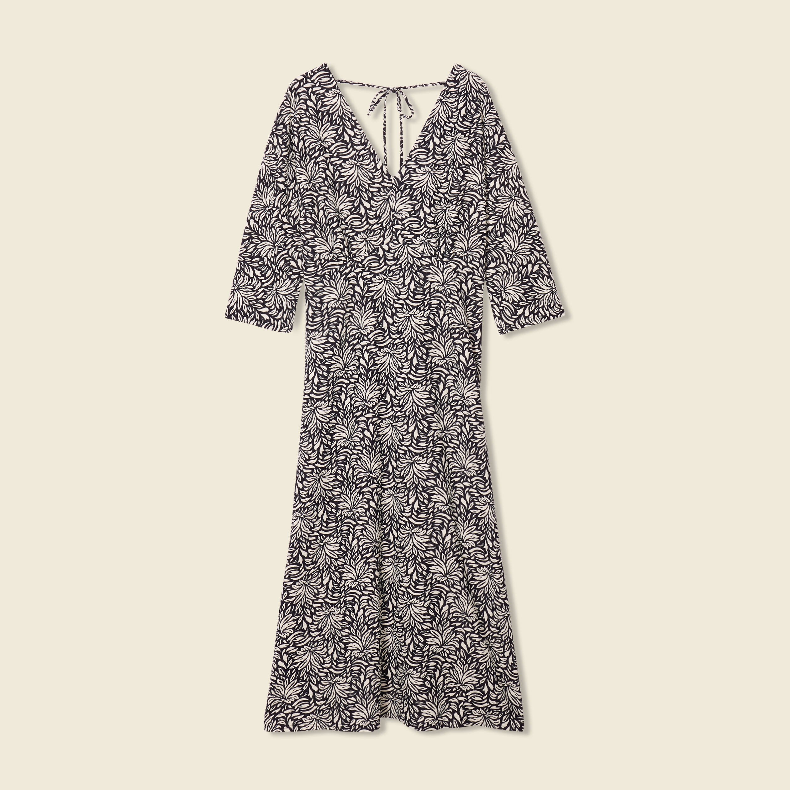 robe midi droite manches 34 noir femme Robe midi droite manches 3/4 noir femme