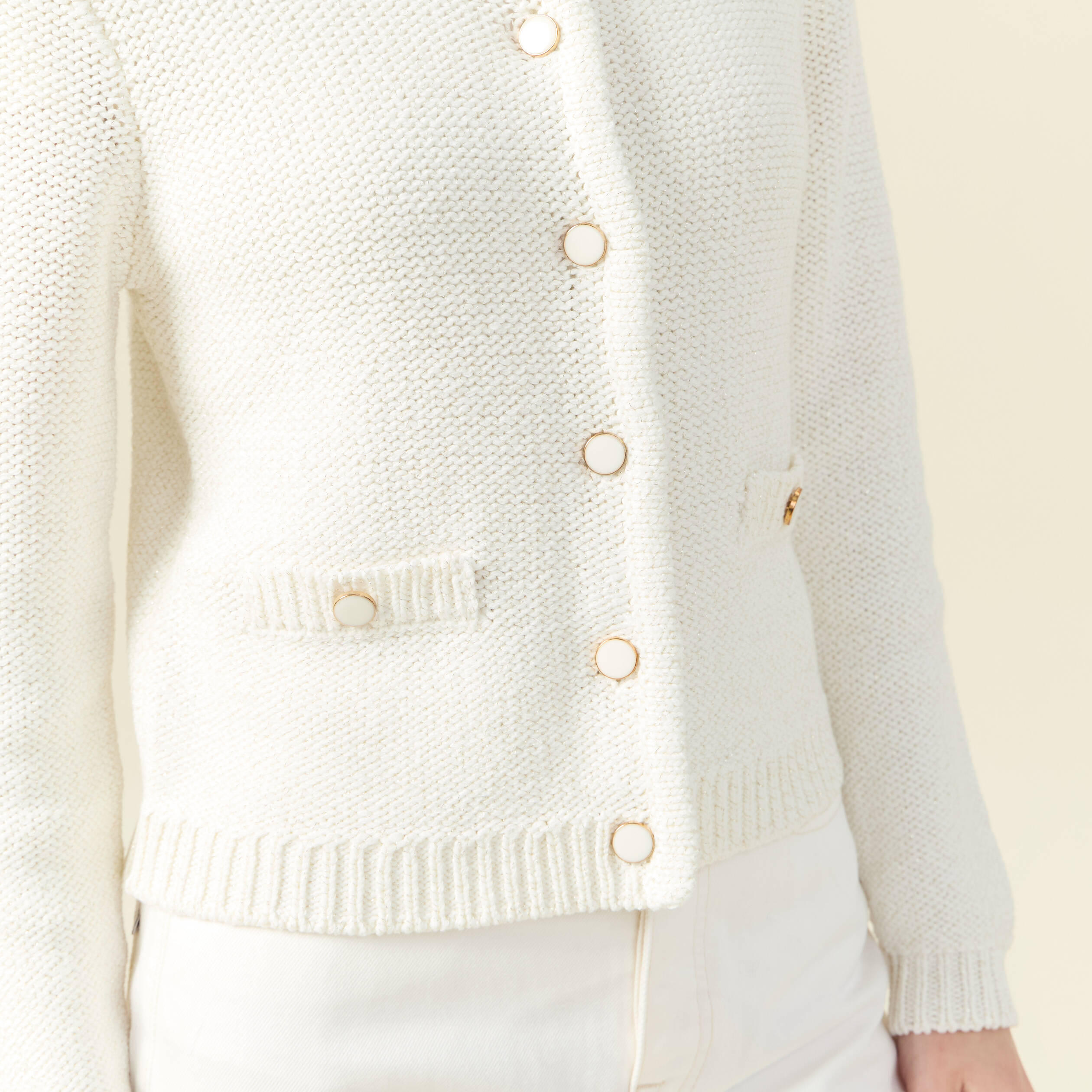 gilet eco responsable ecru femme Gilet éco-responsable ecru femme