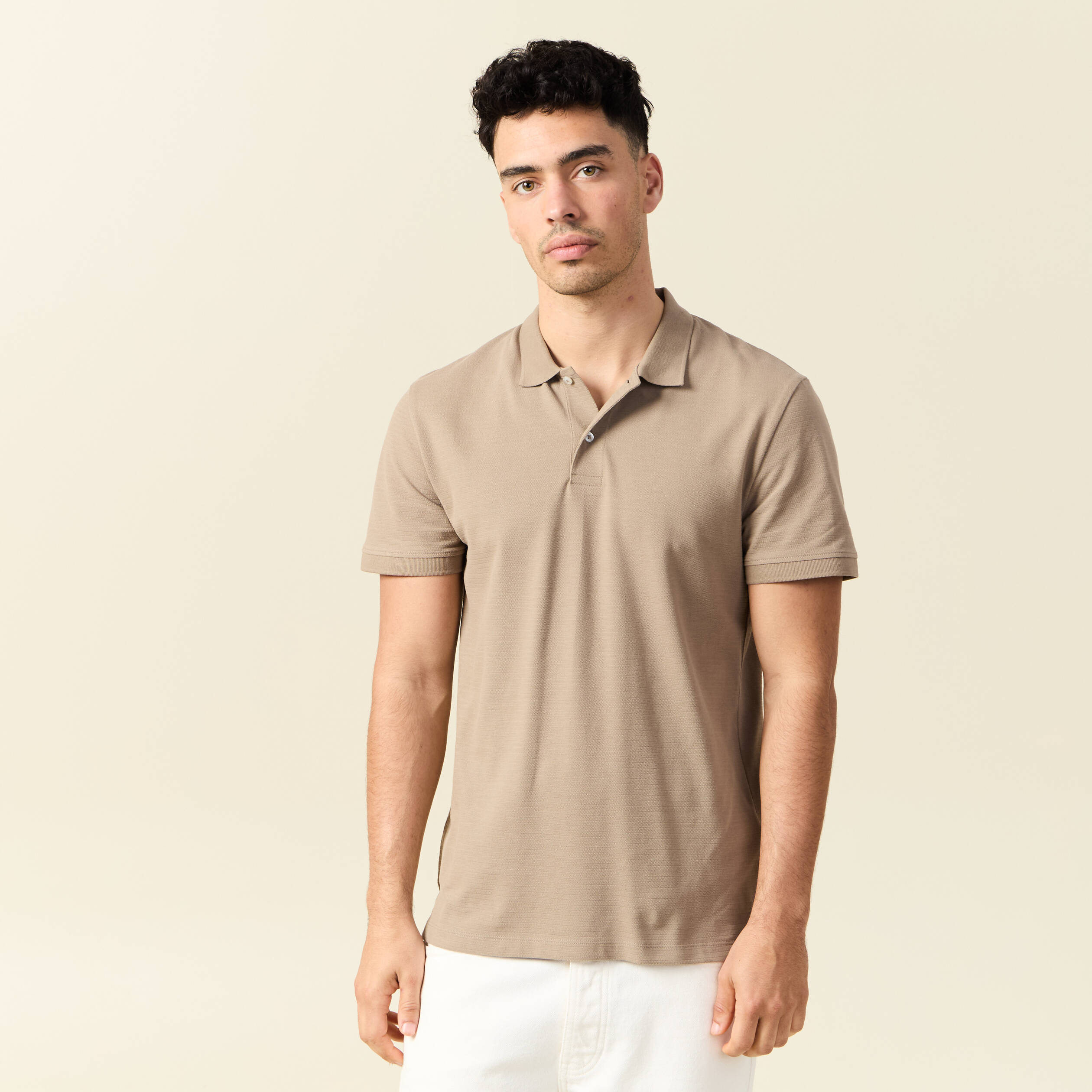 polo eco responsable taupe homme Polo éco-responsable taupe homme