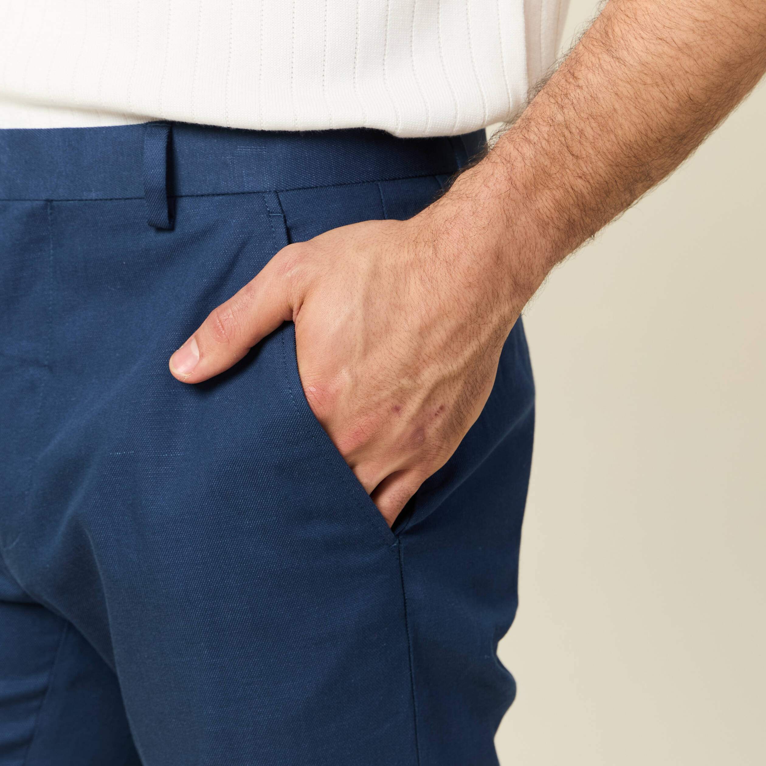 pantalon chino bleu fonce homme Pantalon chino bleu foncé homme