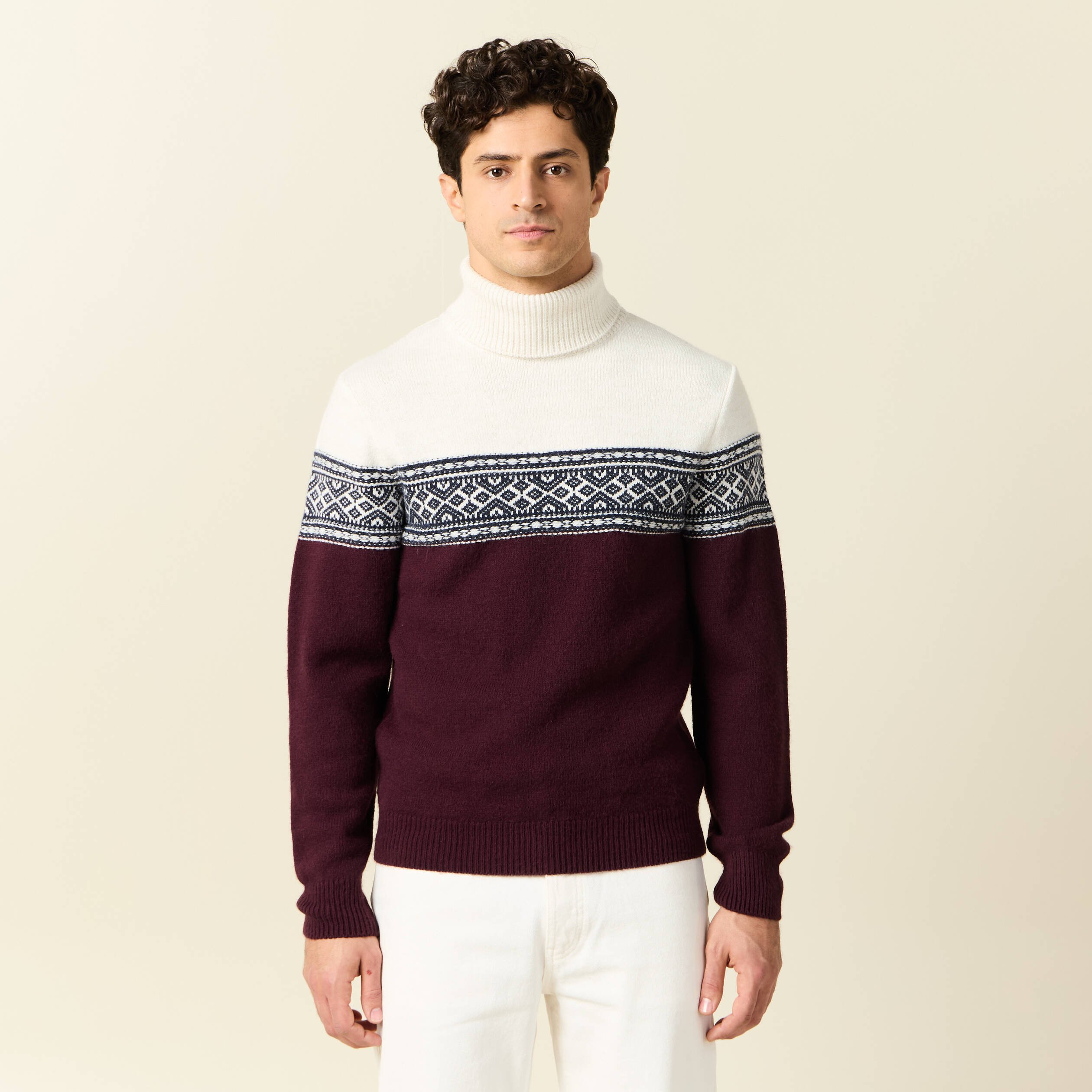 pull manches longues prune homme Pull manches longues prune homme
