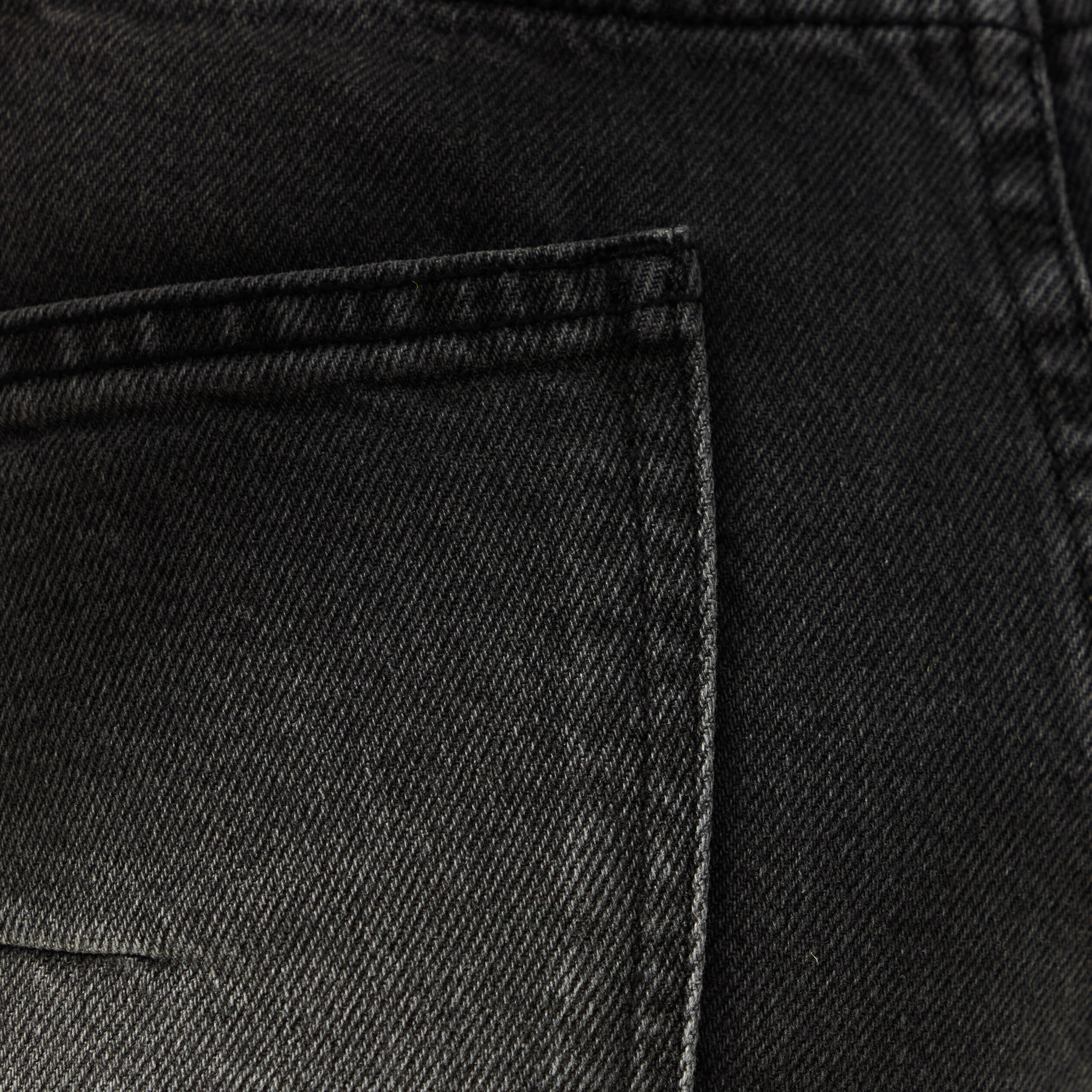 Jeans barrel 7/8&egrave;me avec ceinture denim gris femme