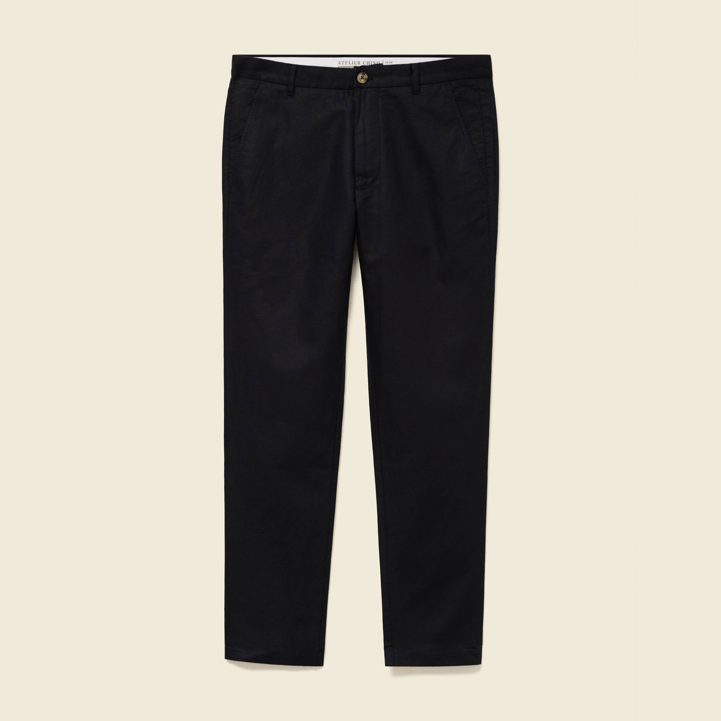 Pantalon chino noir homme