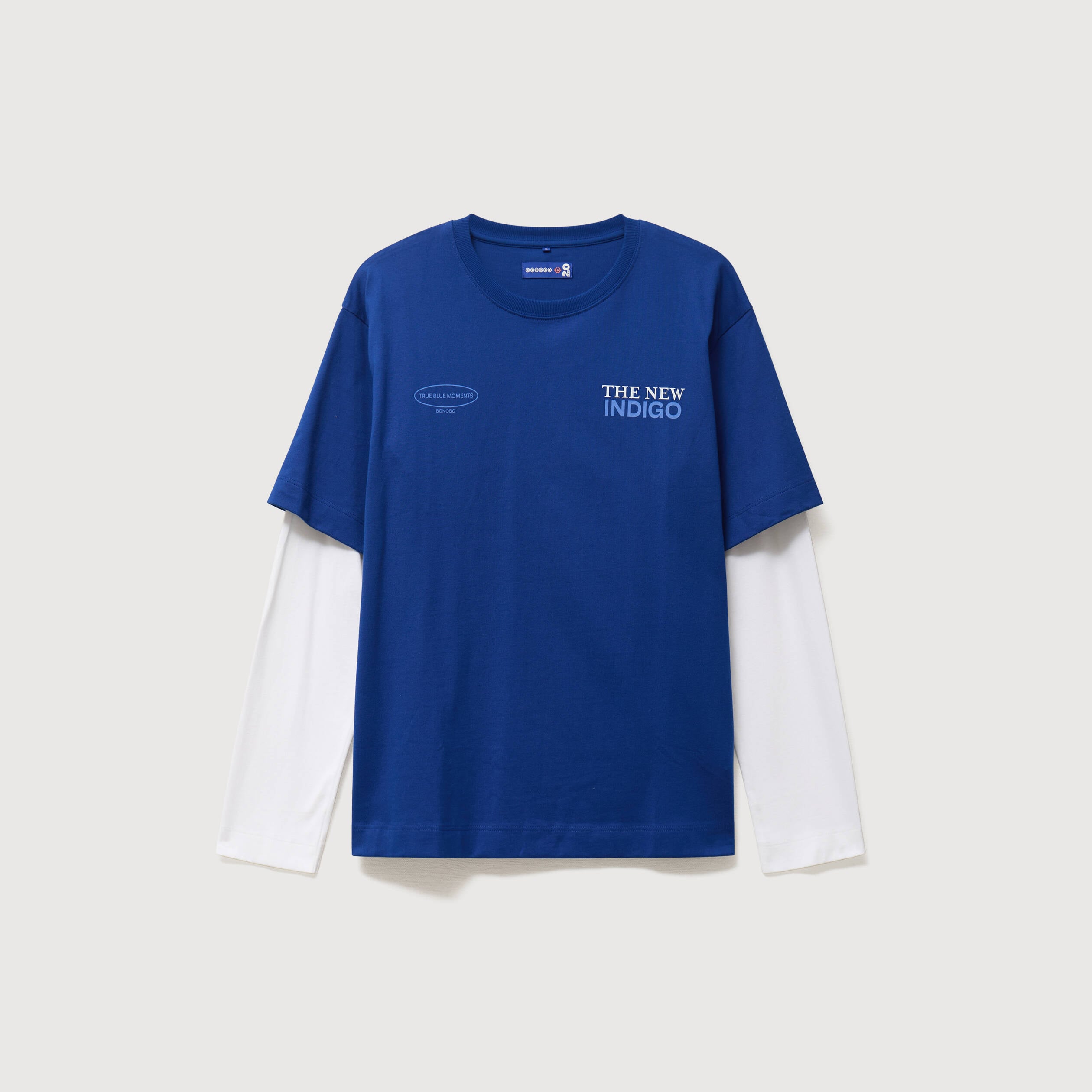 T-shirt ample en coton manches courtes bleu electrique homme