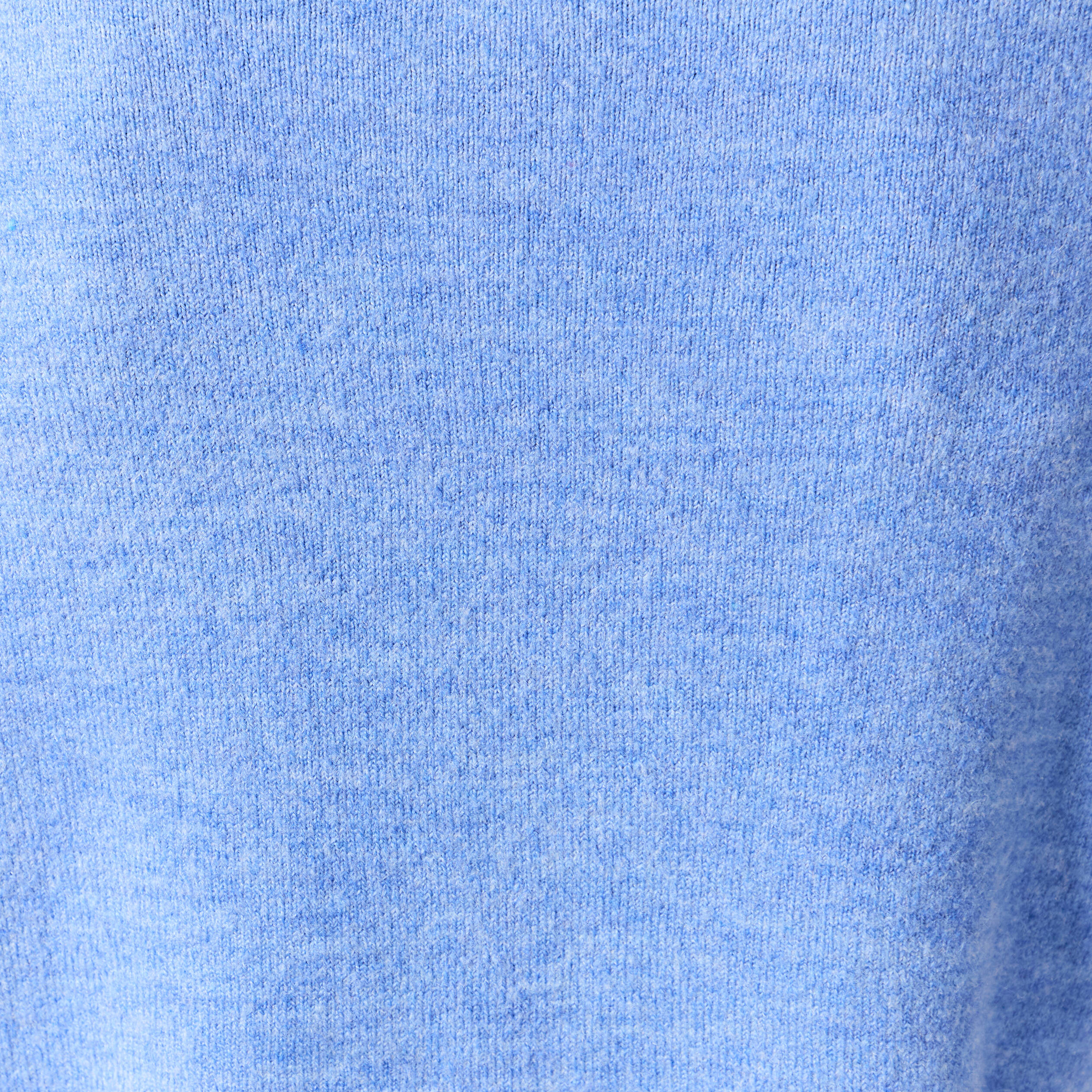 Pull manches longues col en V bleu ciel femme
