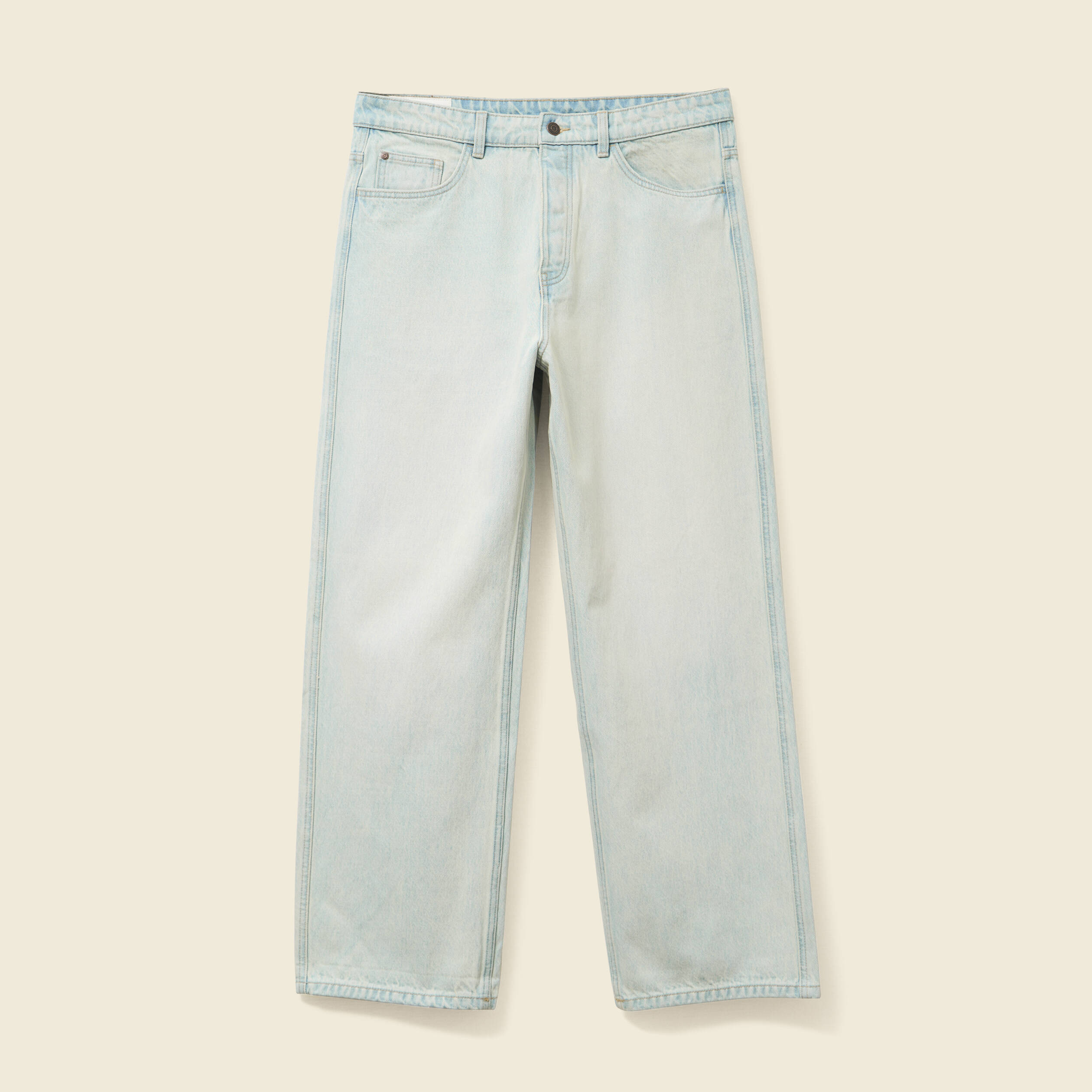 Jeans large 5 poches longueur 32 bleu ciel homme