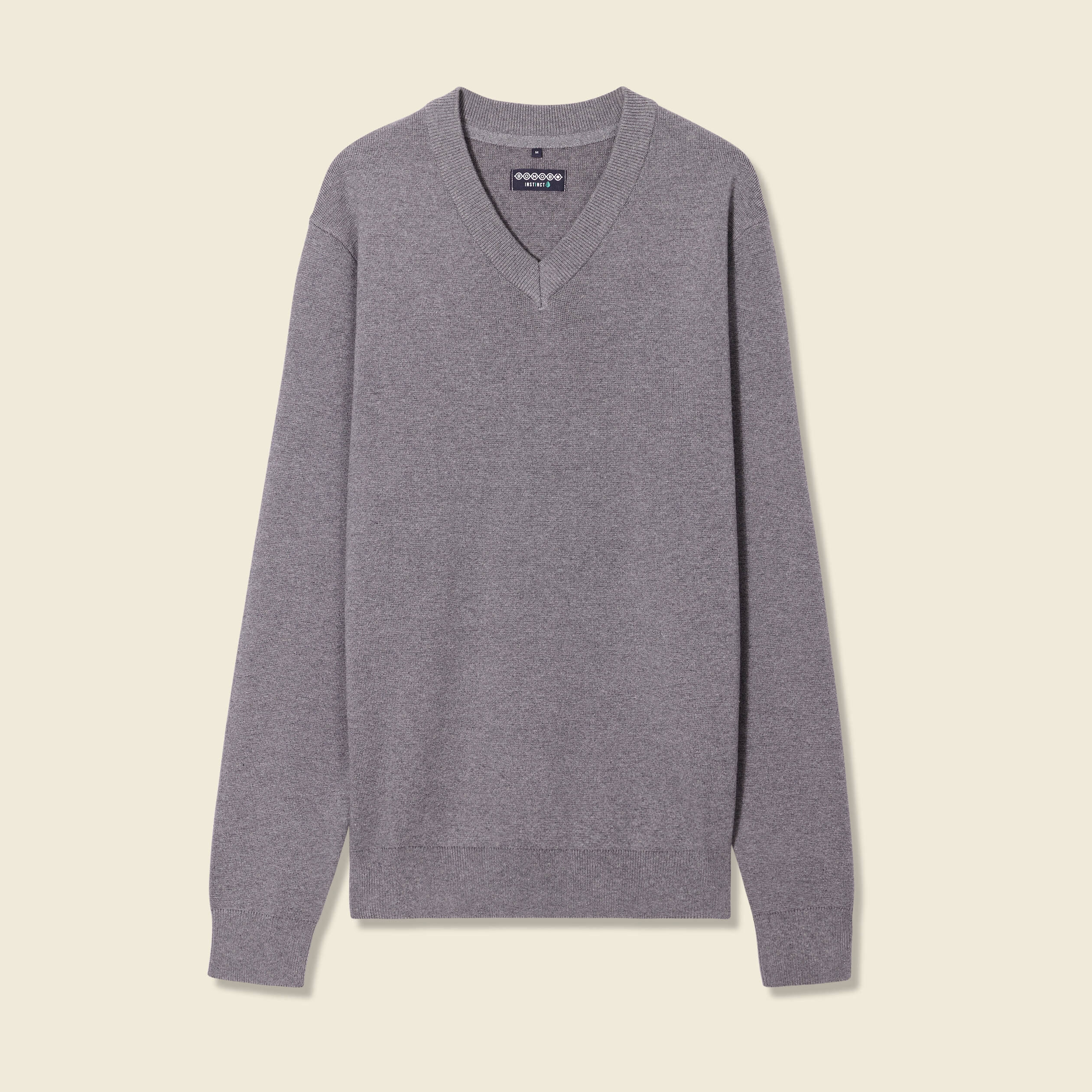 pull col en v eco responsable gris fonce homme Pull col en V éco-responsable gris foncé homme