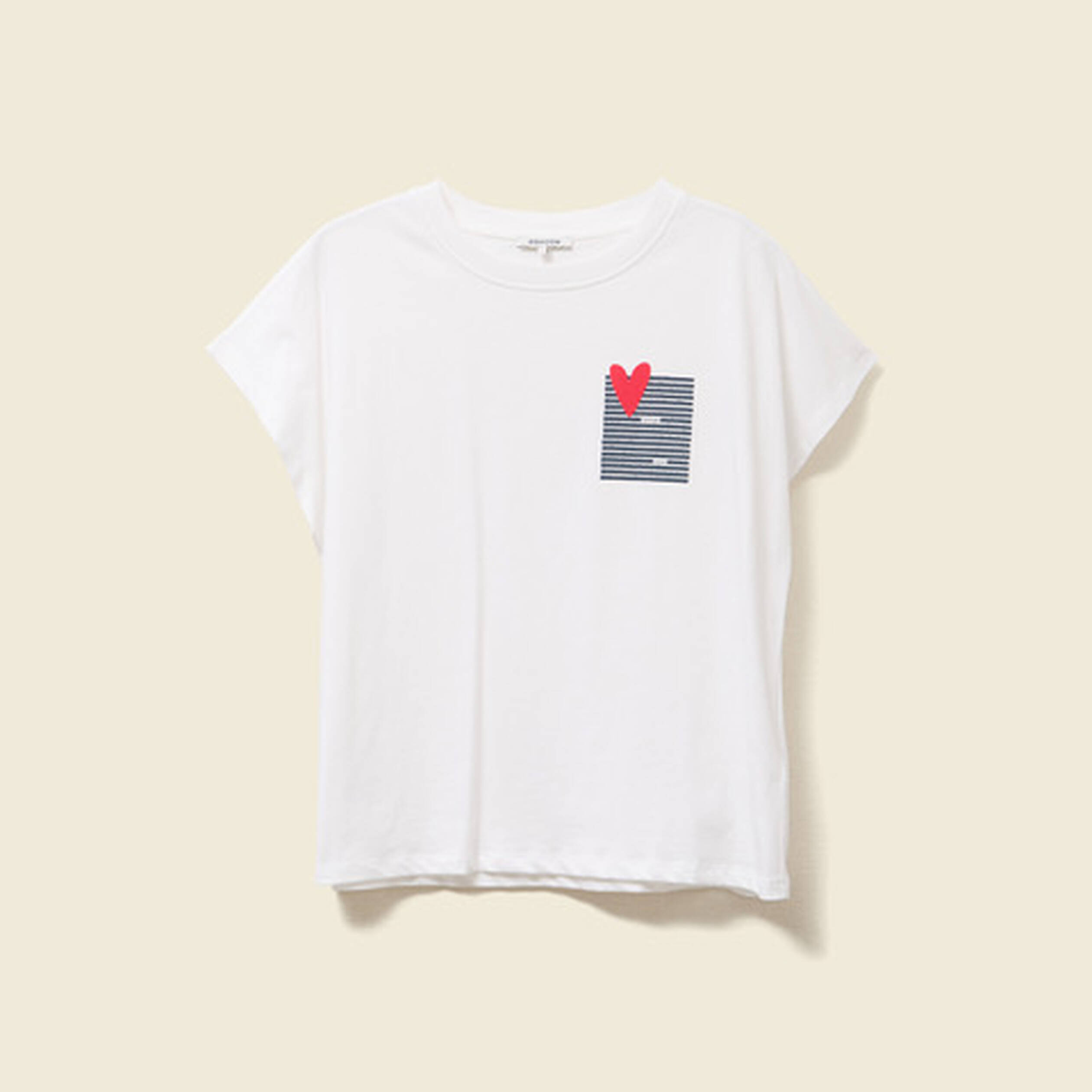 T-shirt manches courtes blanc femme