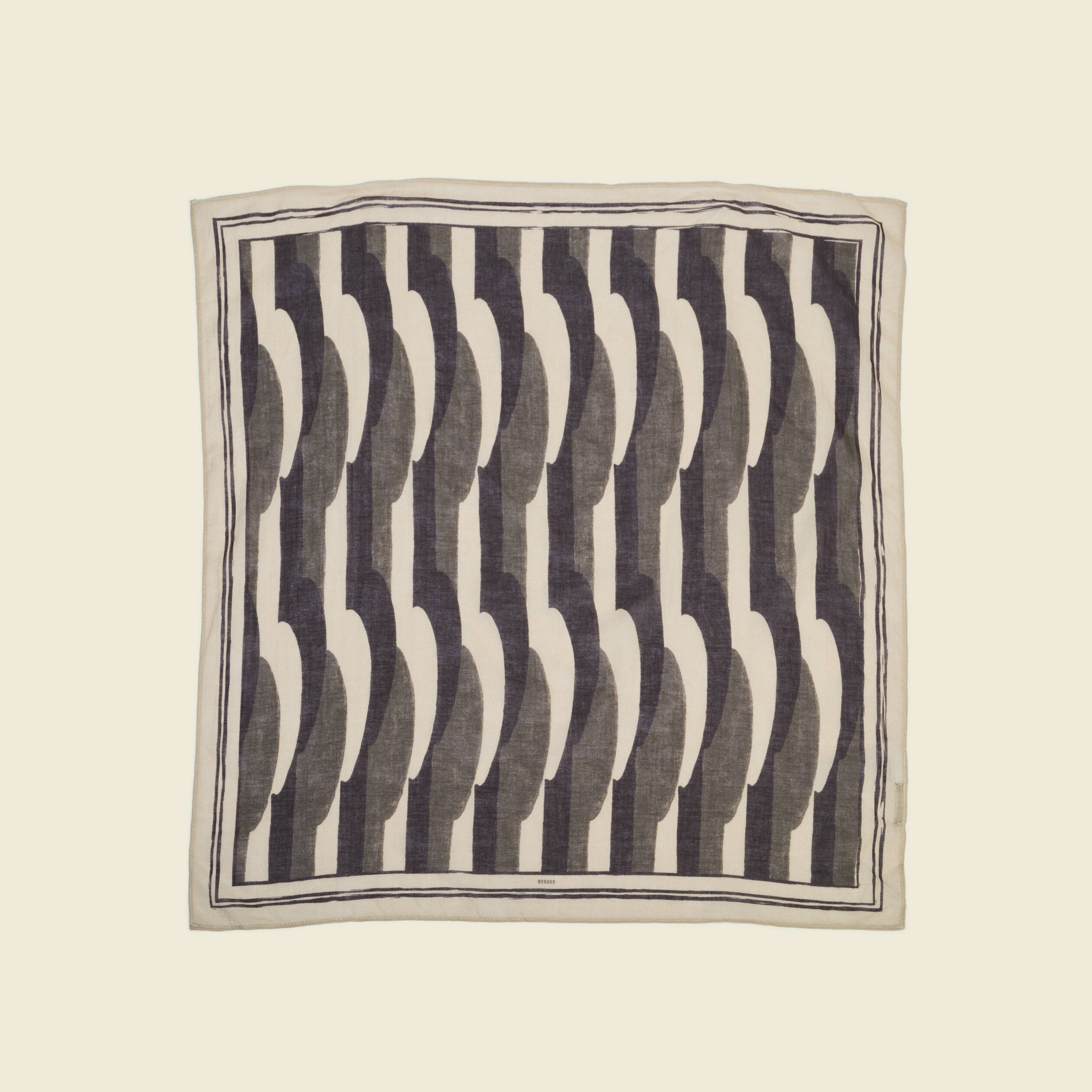 Foulard en coton beige fonce homme