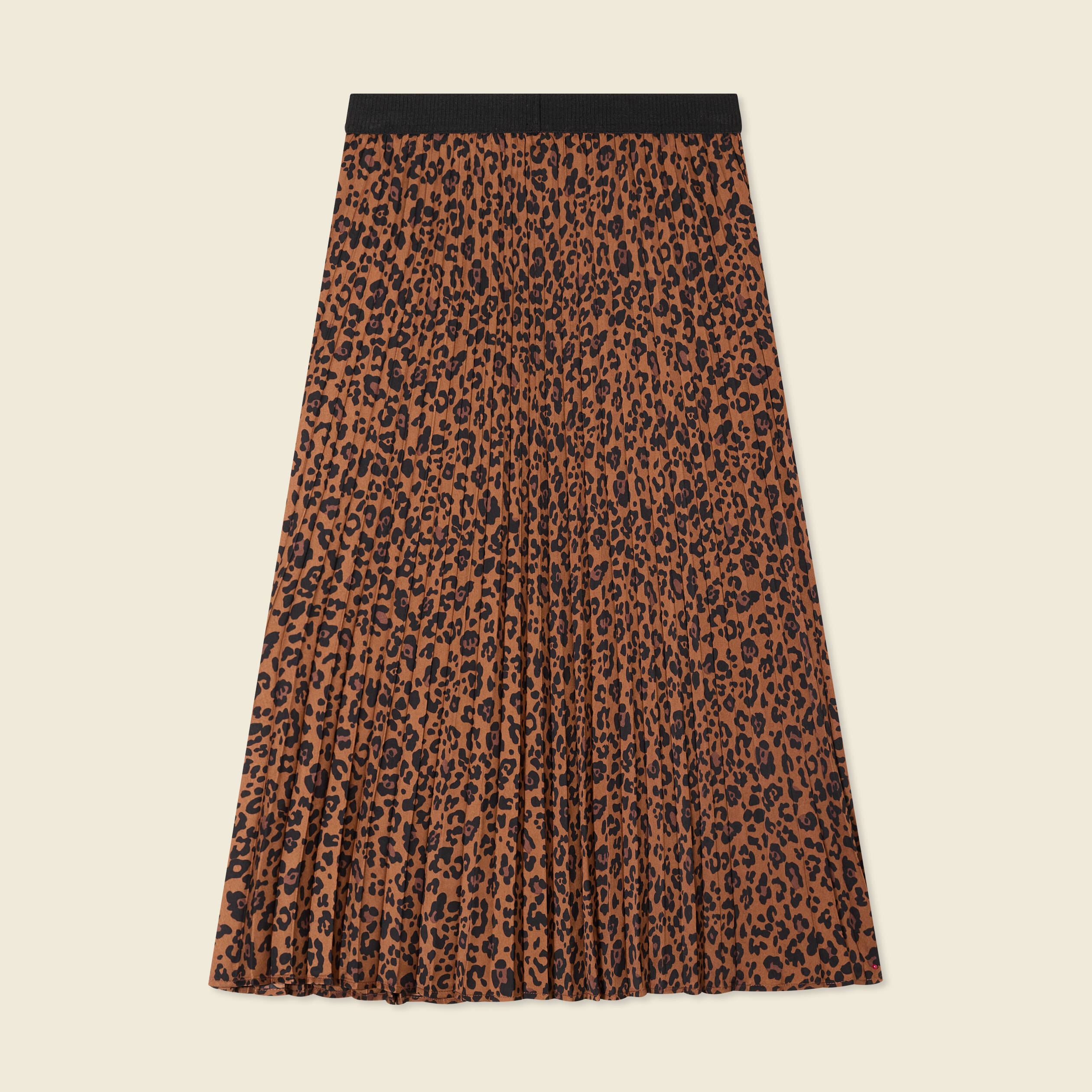 jupe longue droite plissee marron fonce femme Jupe longue droite plissée marron foncé femme