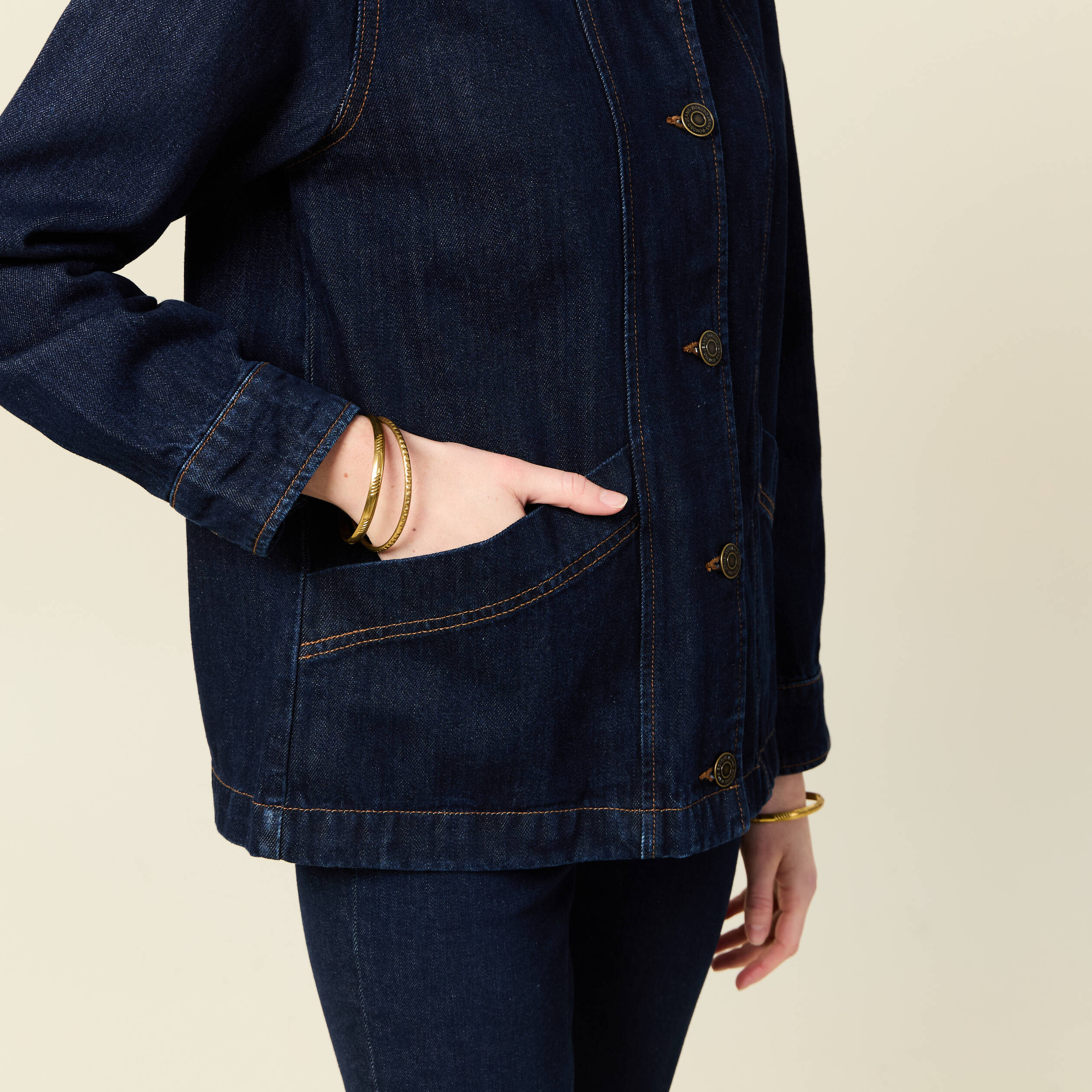 blouson surchemise en jean denim brut femme Blouson surchemise en jean denim brut femme