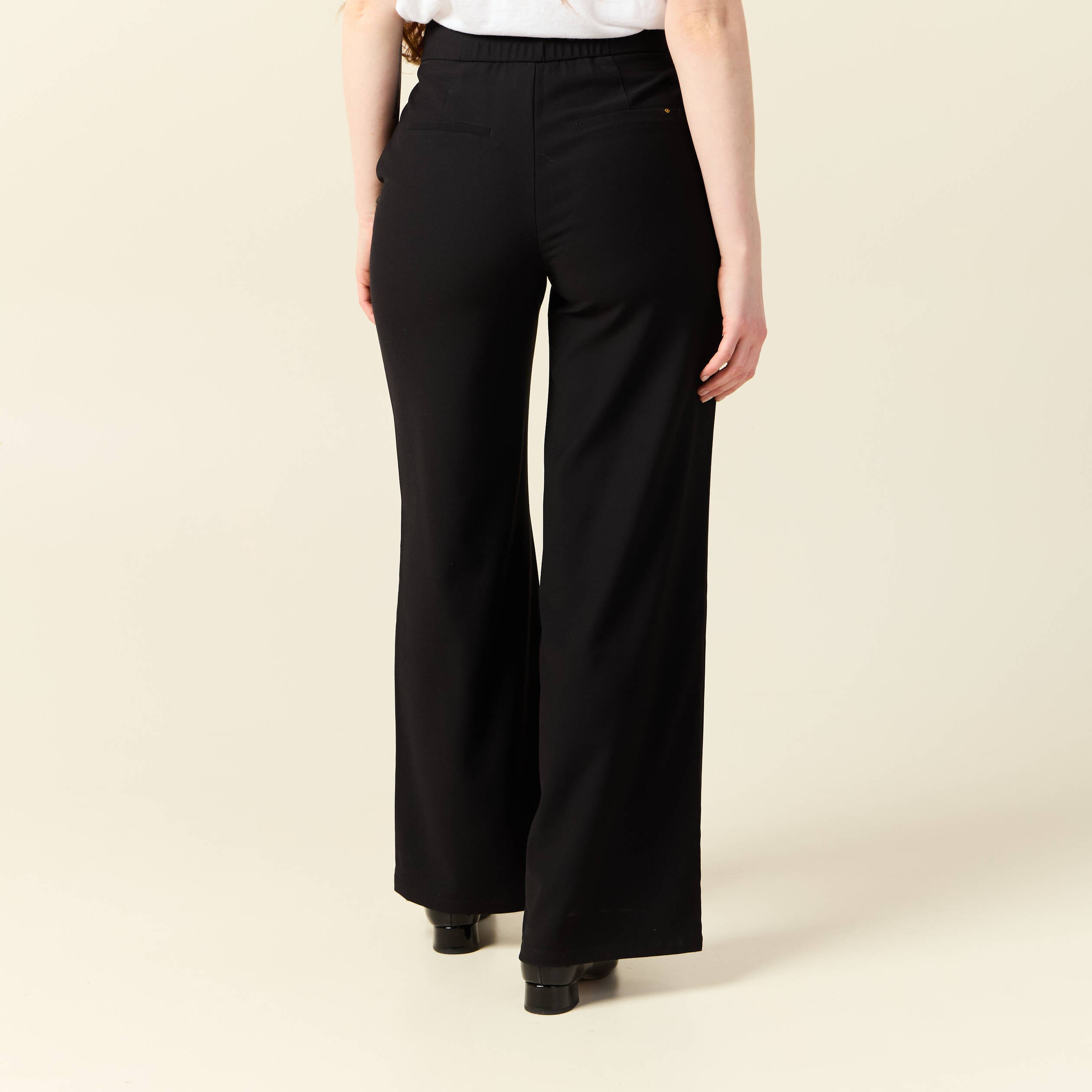 pantalon large taille haute noir femme Pantalon large taille haute noir femme