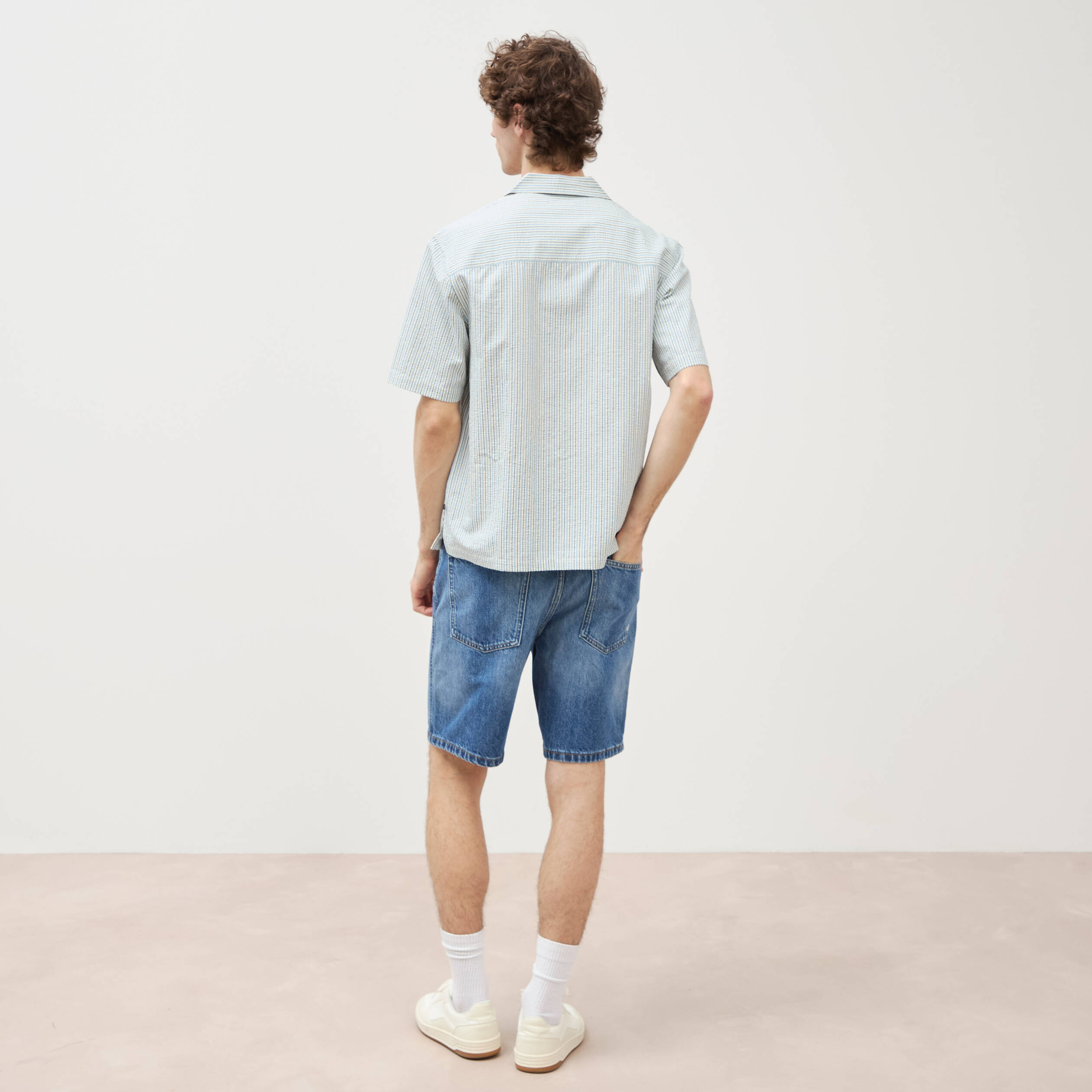 T-shirt manches courtes beige moyen homme