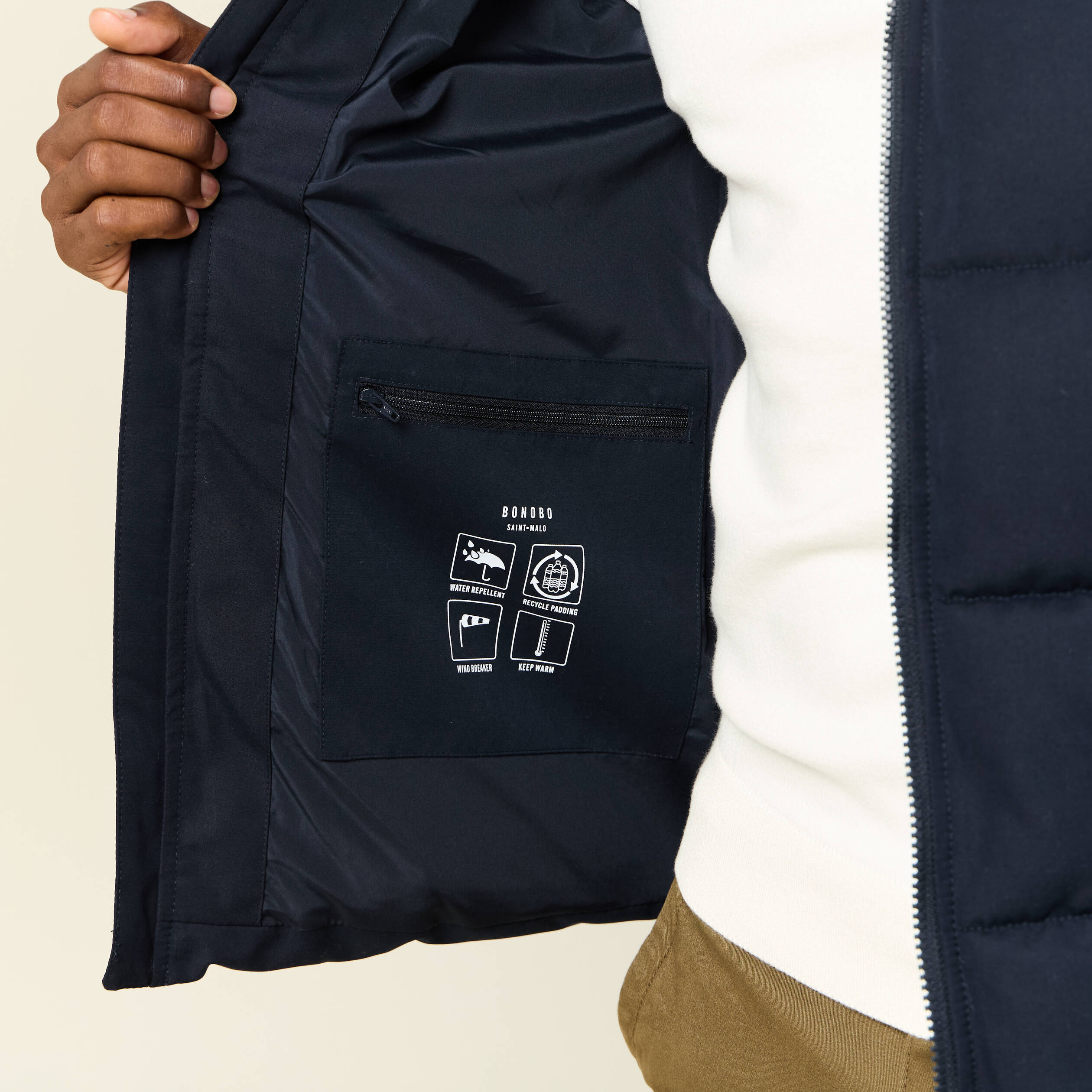 doudoune capuche amovible bleu marine homme Doudoune capuche amovible bleu marine homme