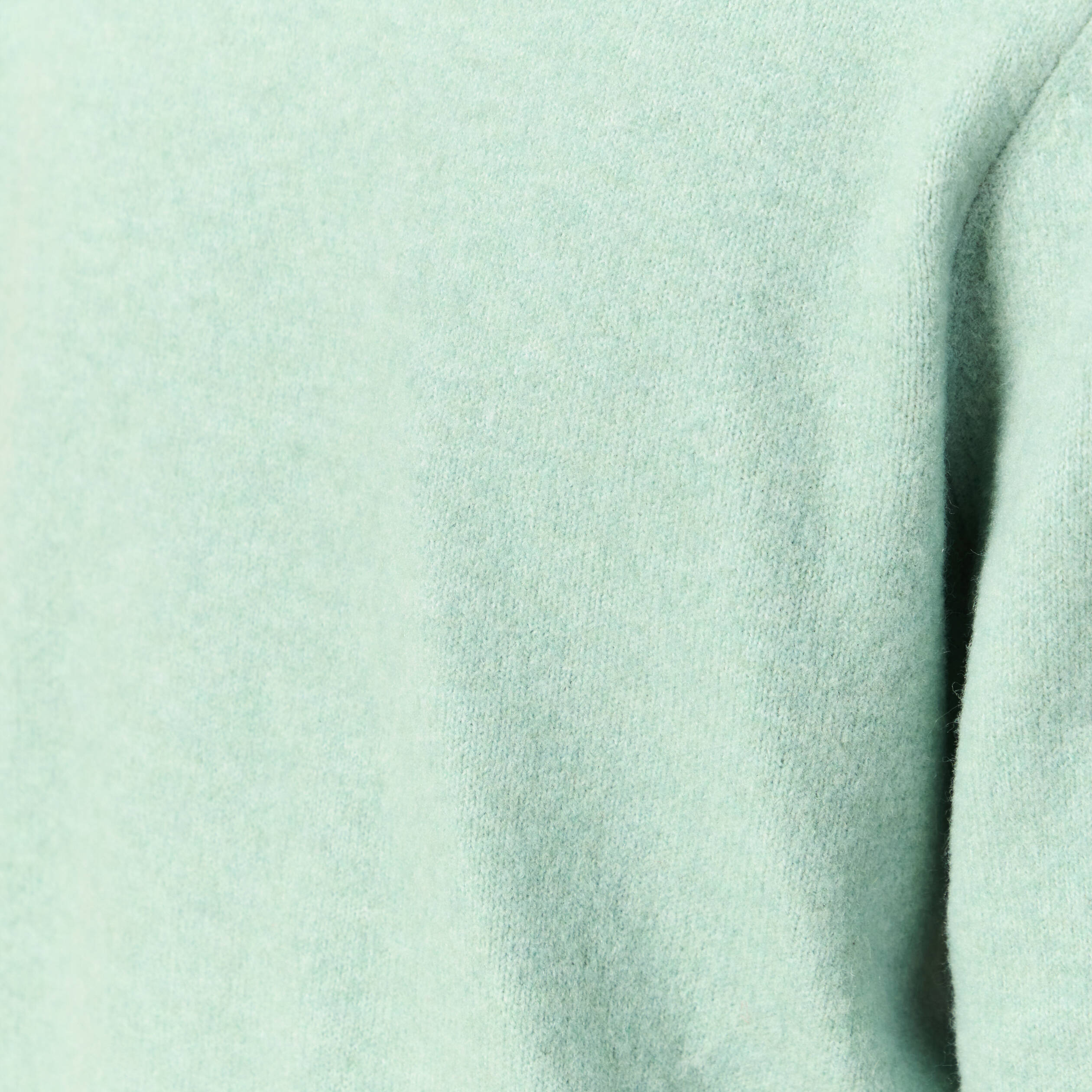 Pull manches longues col rond vert pastel homme