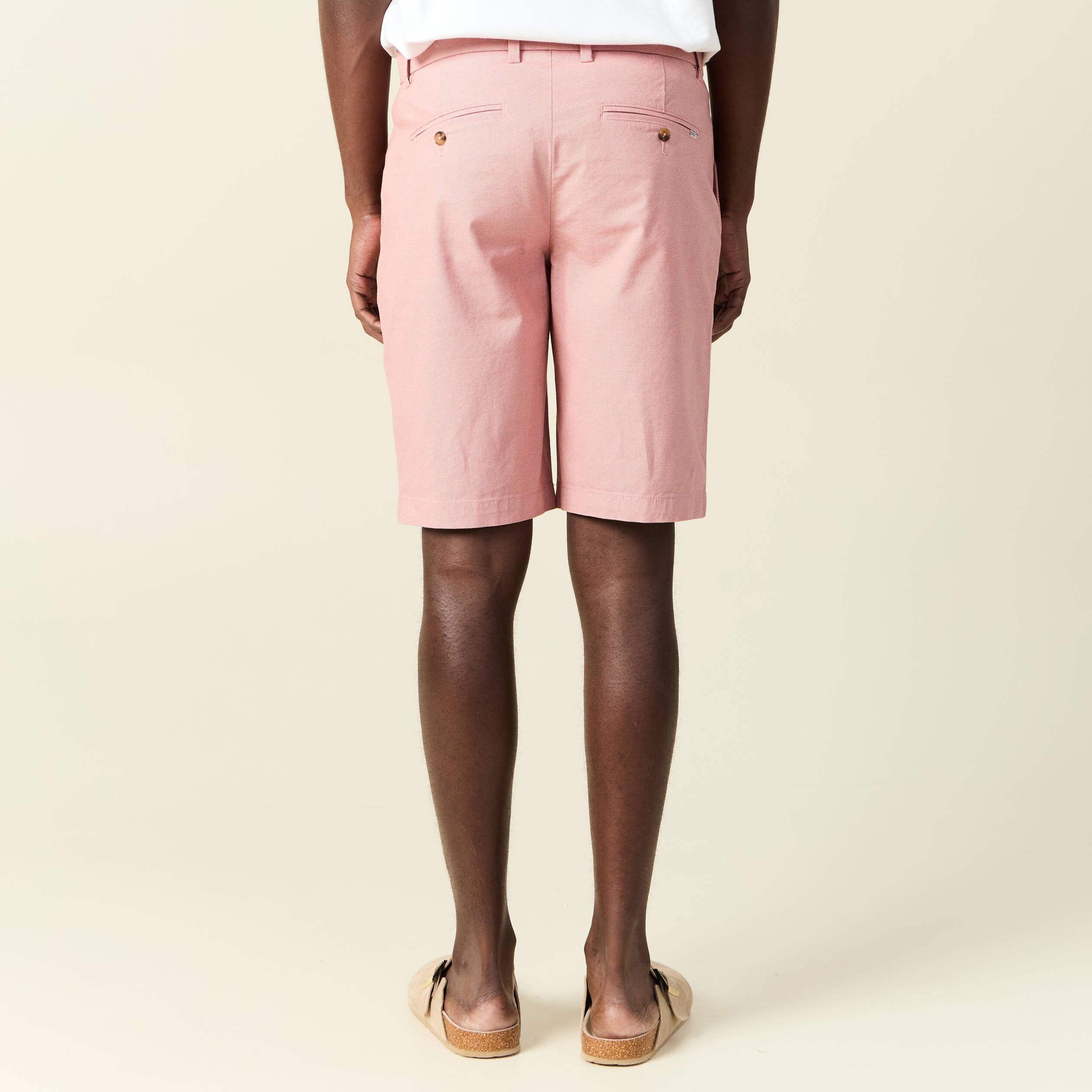 bermuda droit eco responsable rose clair homme Bermuda droit éco-responsable rose clair homme