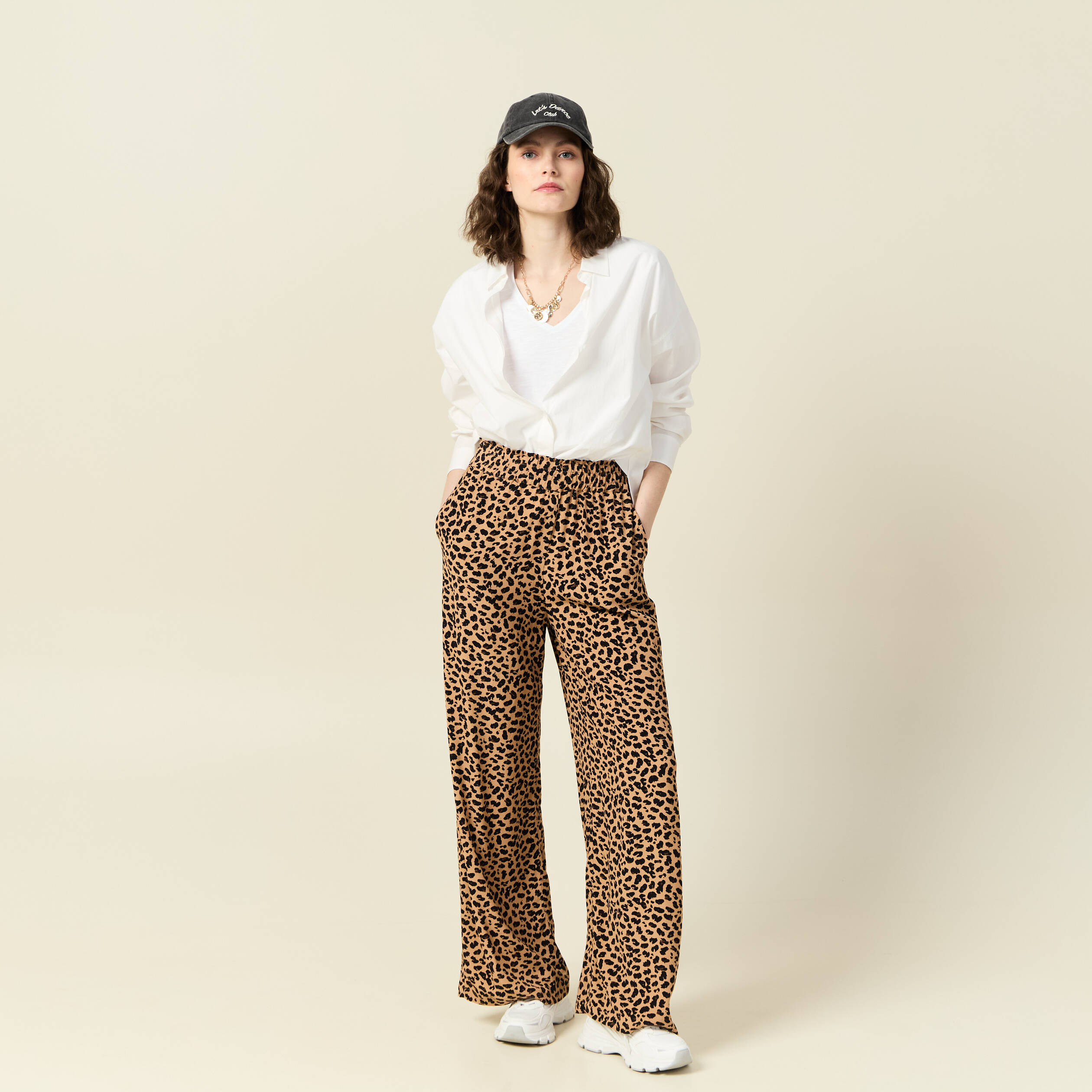 pantalon large fuide camel femme Pantalon large fuide camel femme