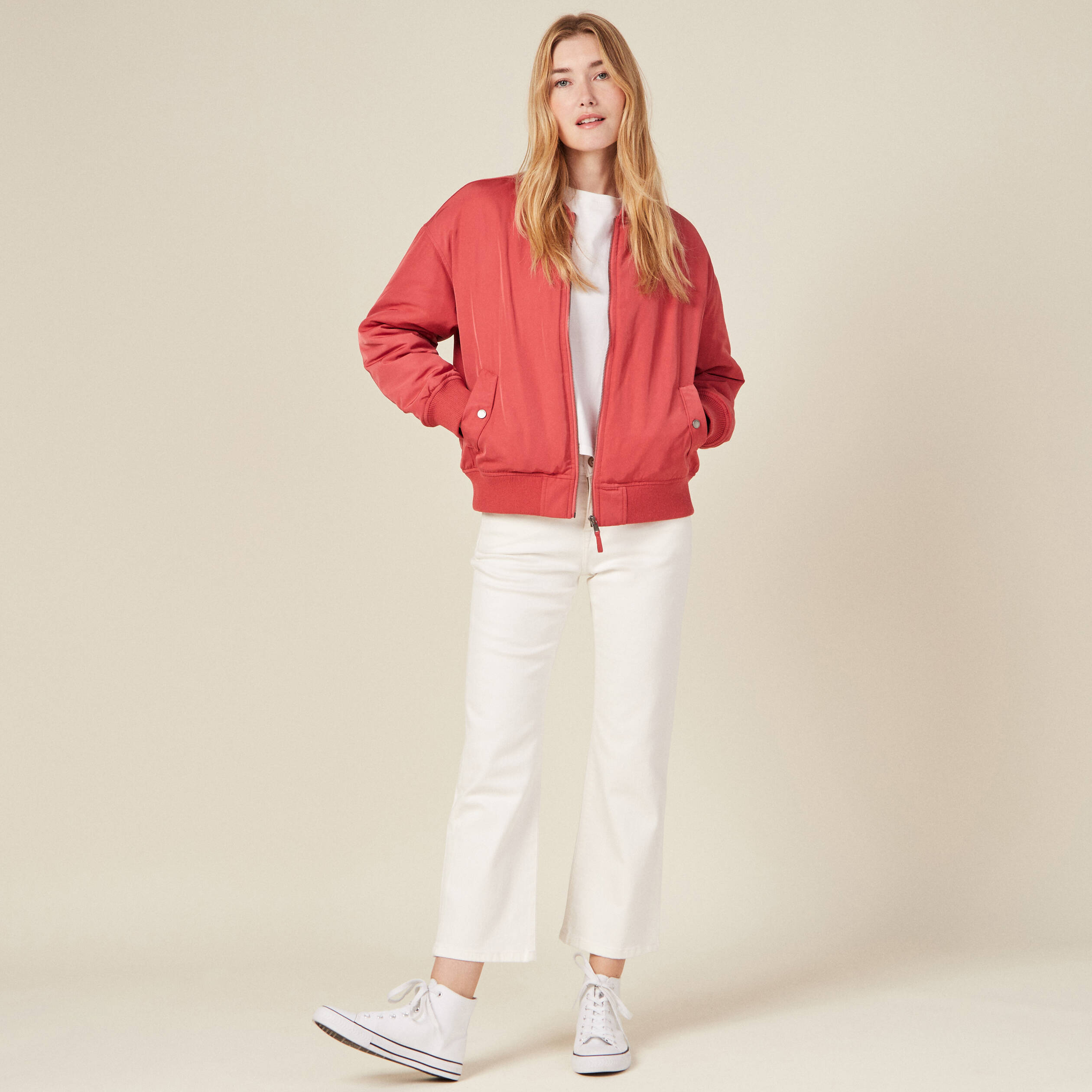 pantalon eco responsable denim blanc femme Pantalon éco-responsable denim blanc femme