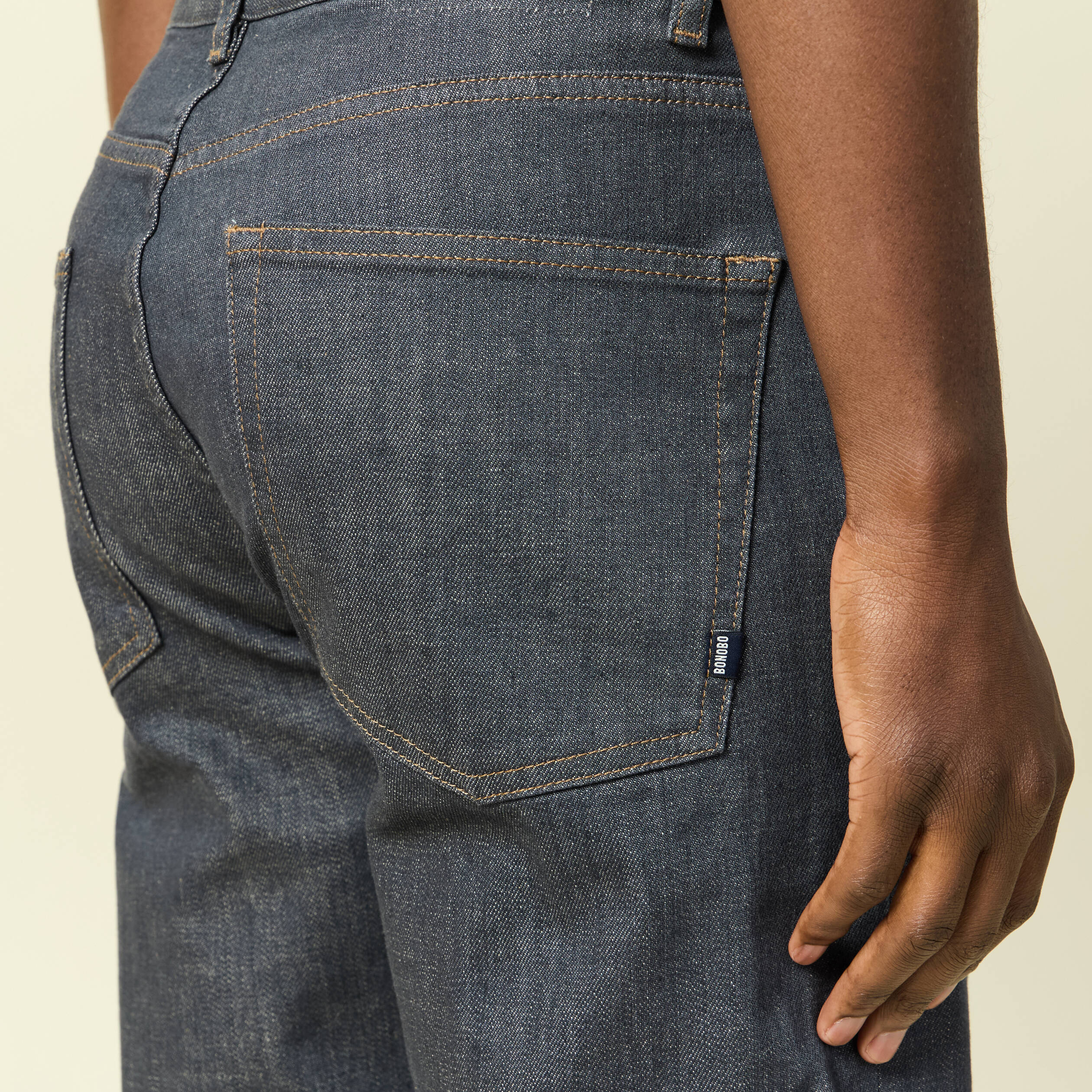 Jeans regular longueur 32 denim brut rinse homme