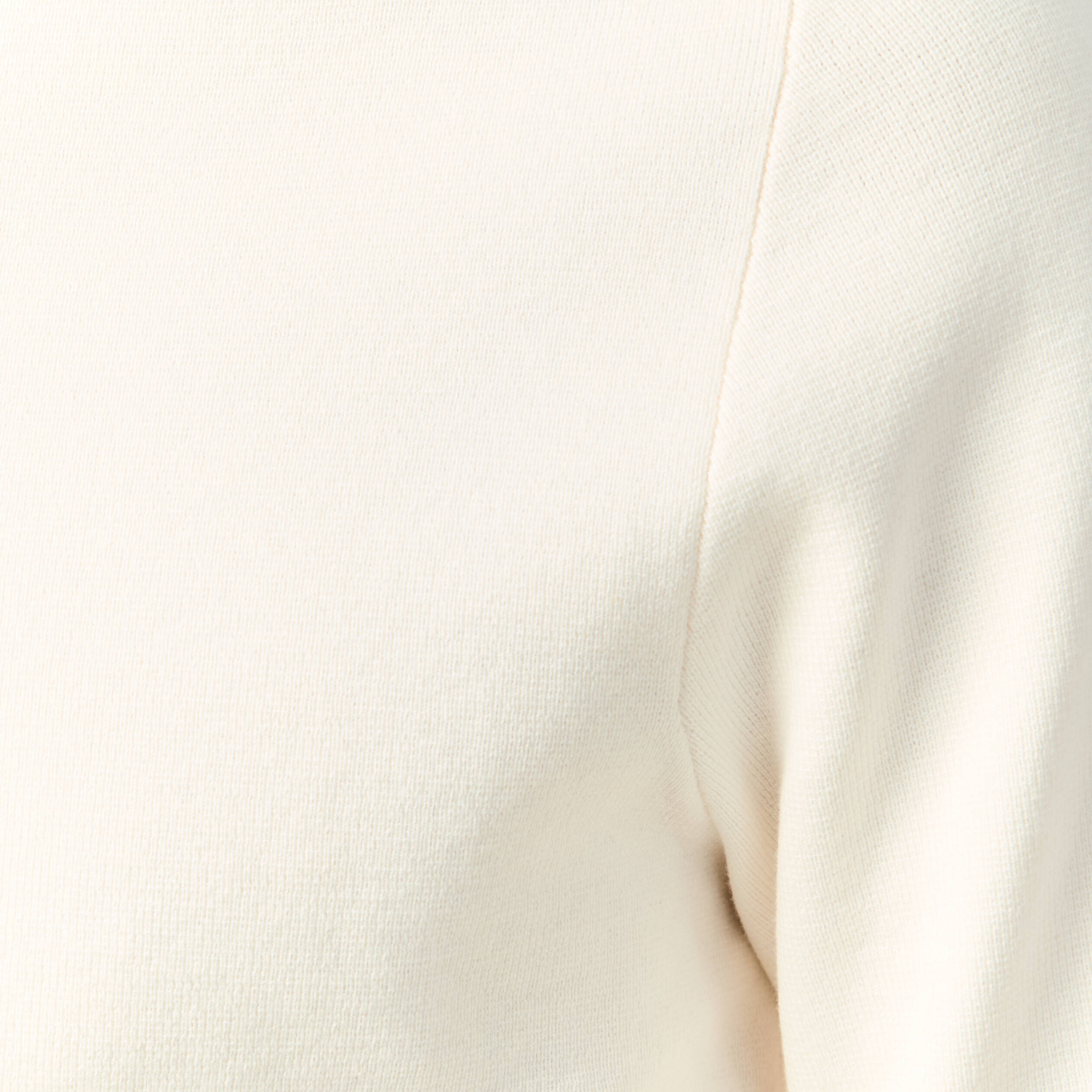 Pull fin col rond manches longues ecru homme