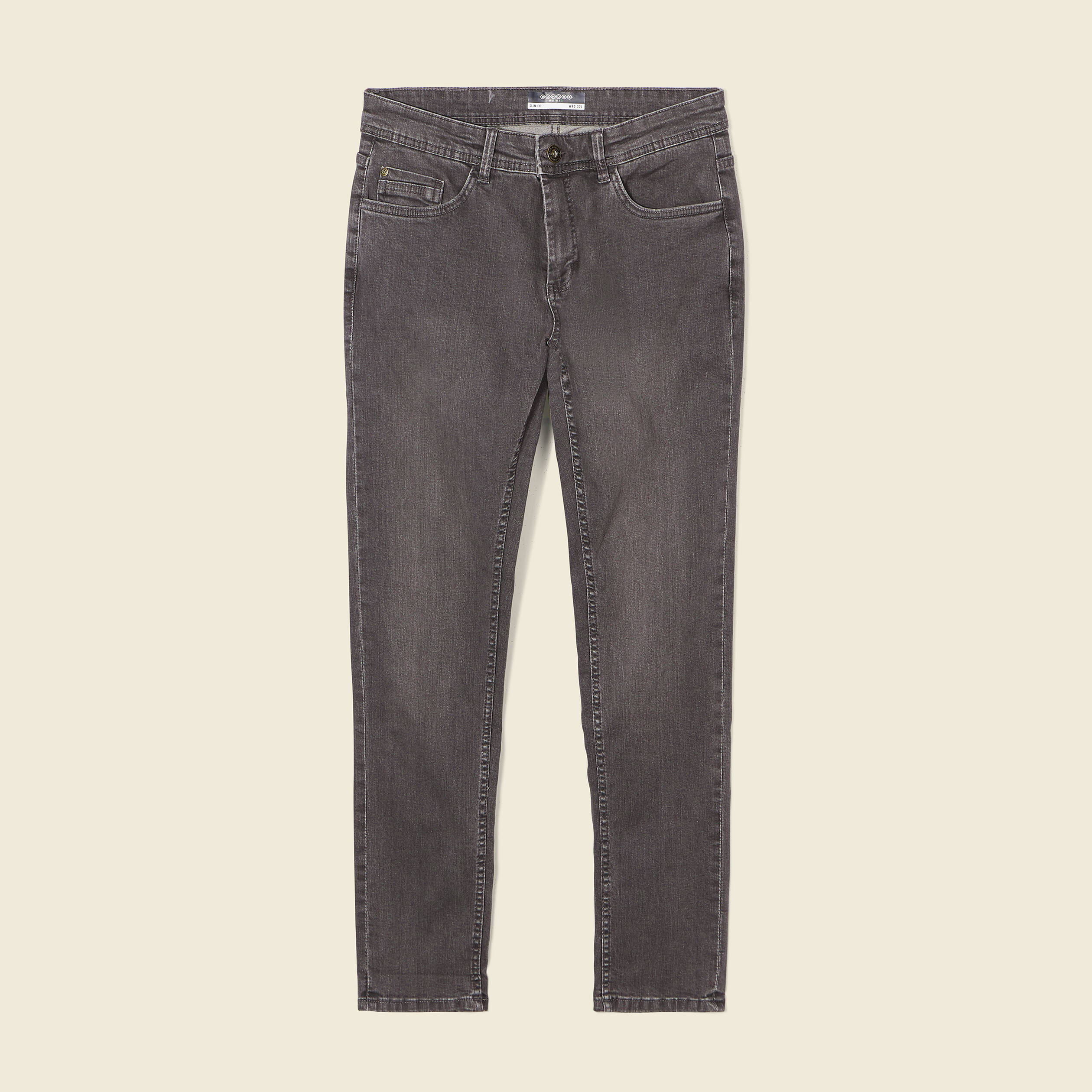 Jeans slim longueur 32 denim gris homme