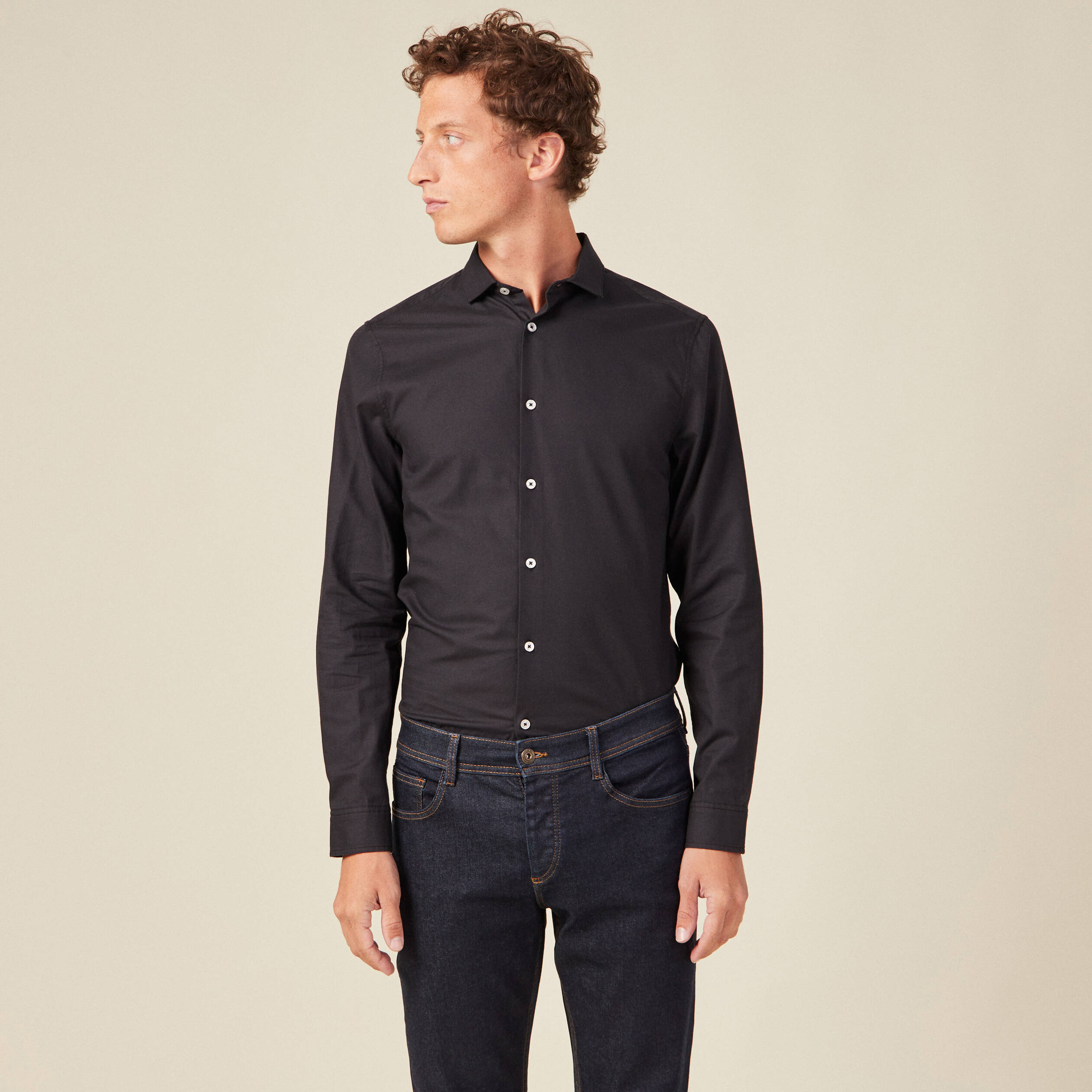Chemise éco-responsable noir homme