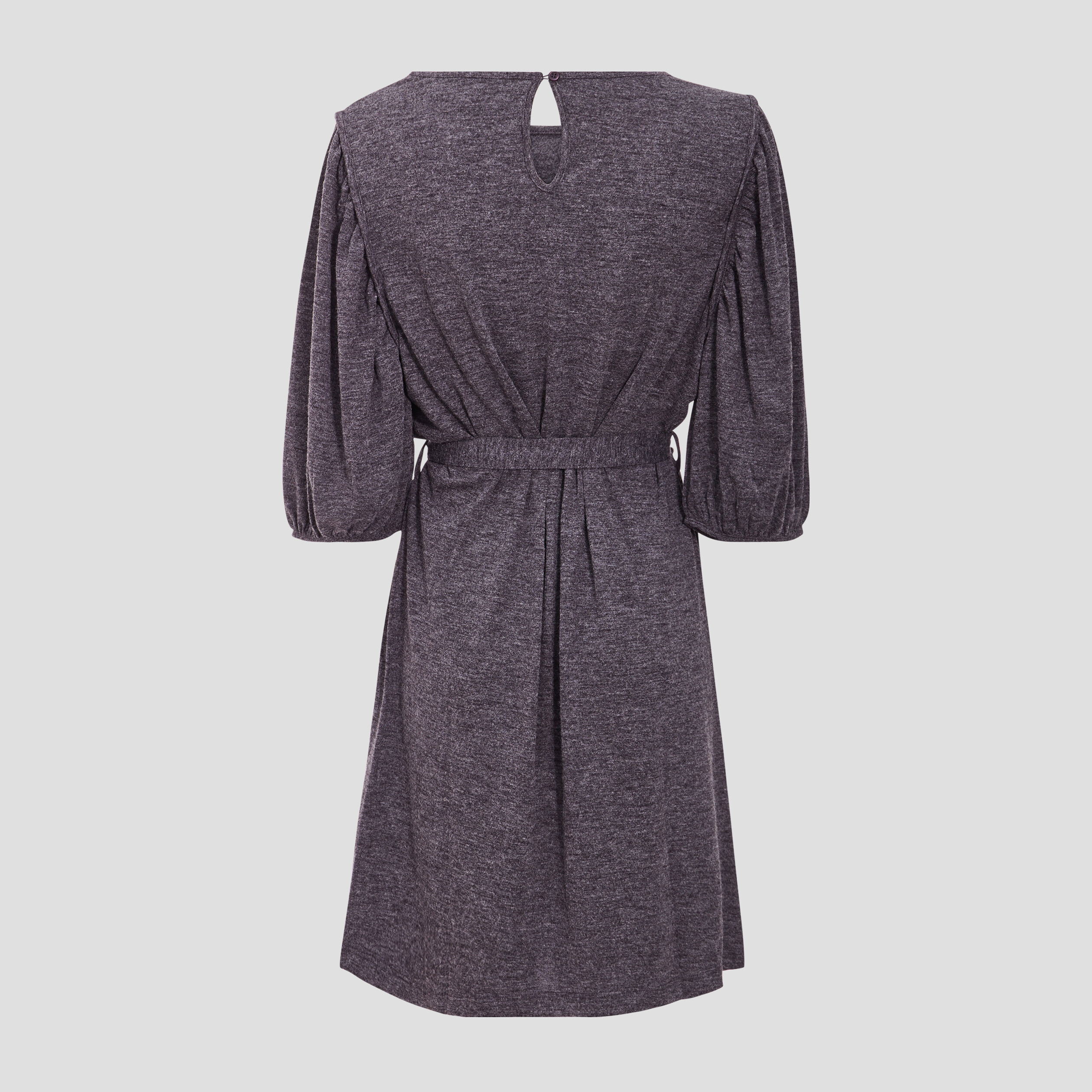 robe droite ceinturee gris fonce femme Robe droite ceinturée gris foncé femme