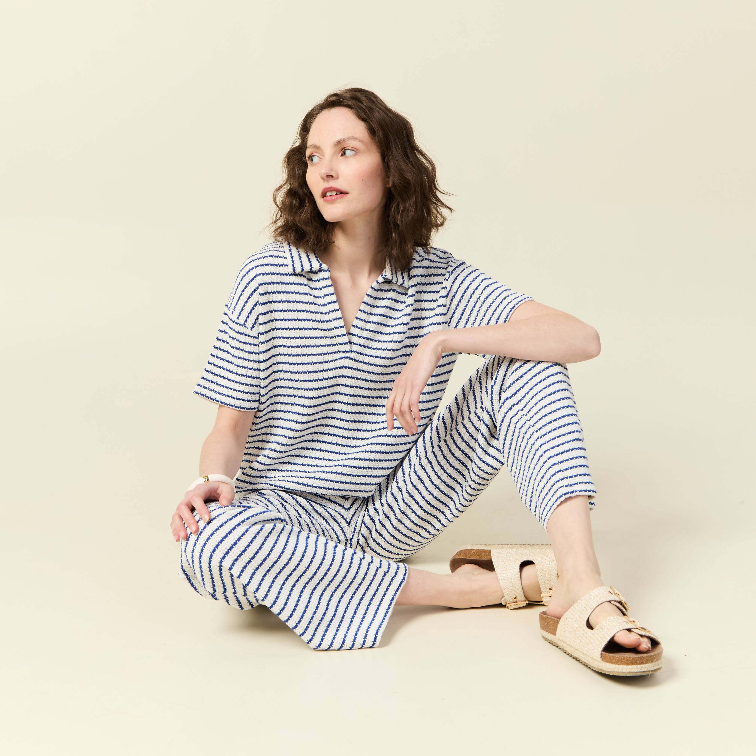 polo manches courtes ecru femme Polo manches courtes ecru femme