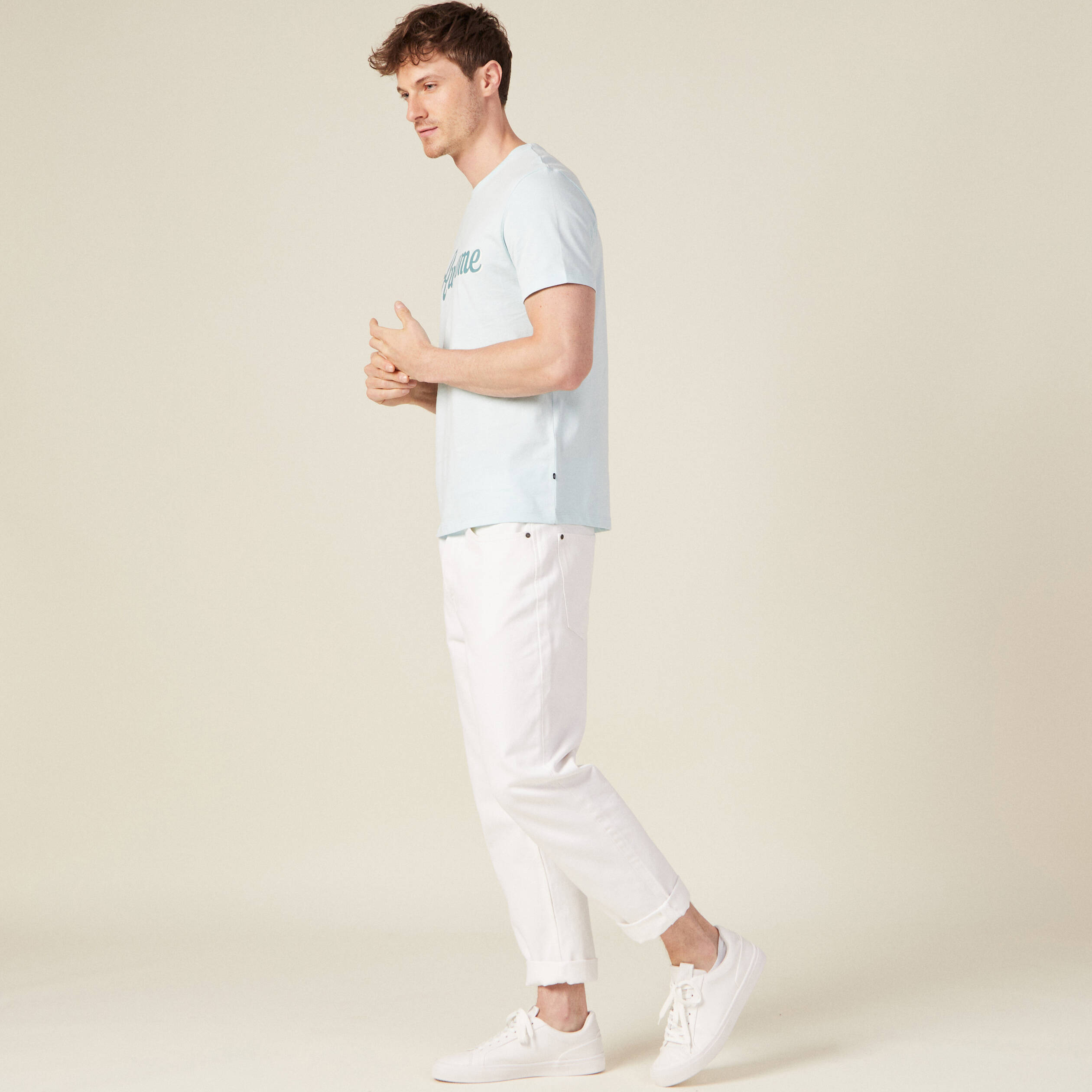 t shirt manches courtes bleu ciel homme T-shirt manches courtes bleu ciel homme