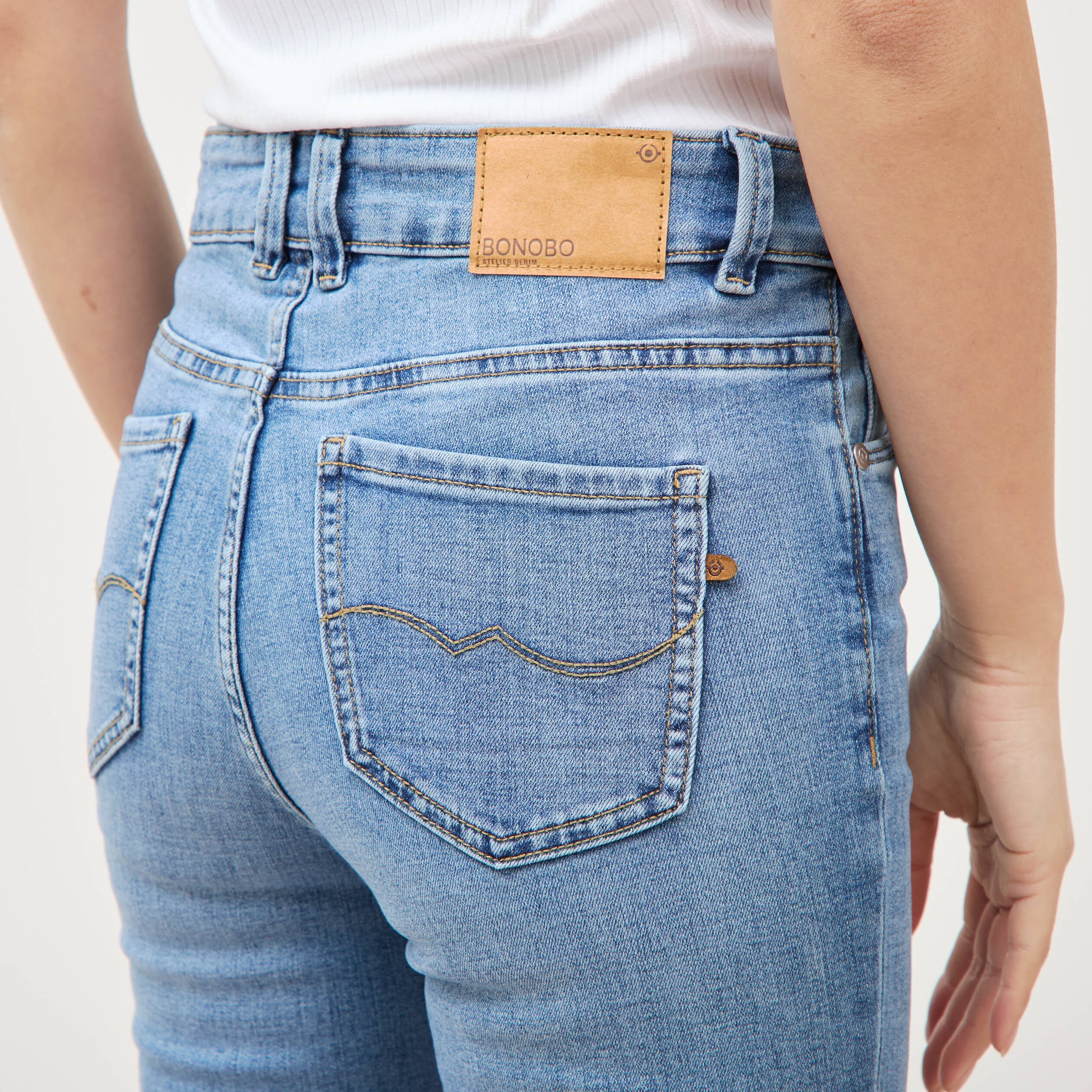 Jeans bootcut denim used femme