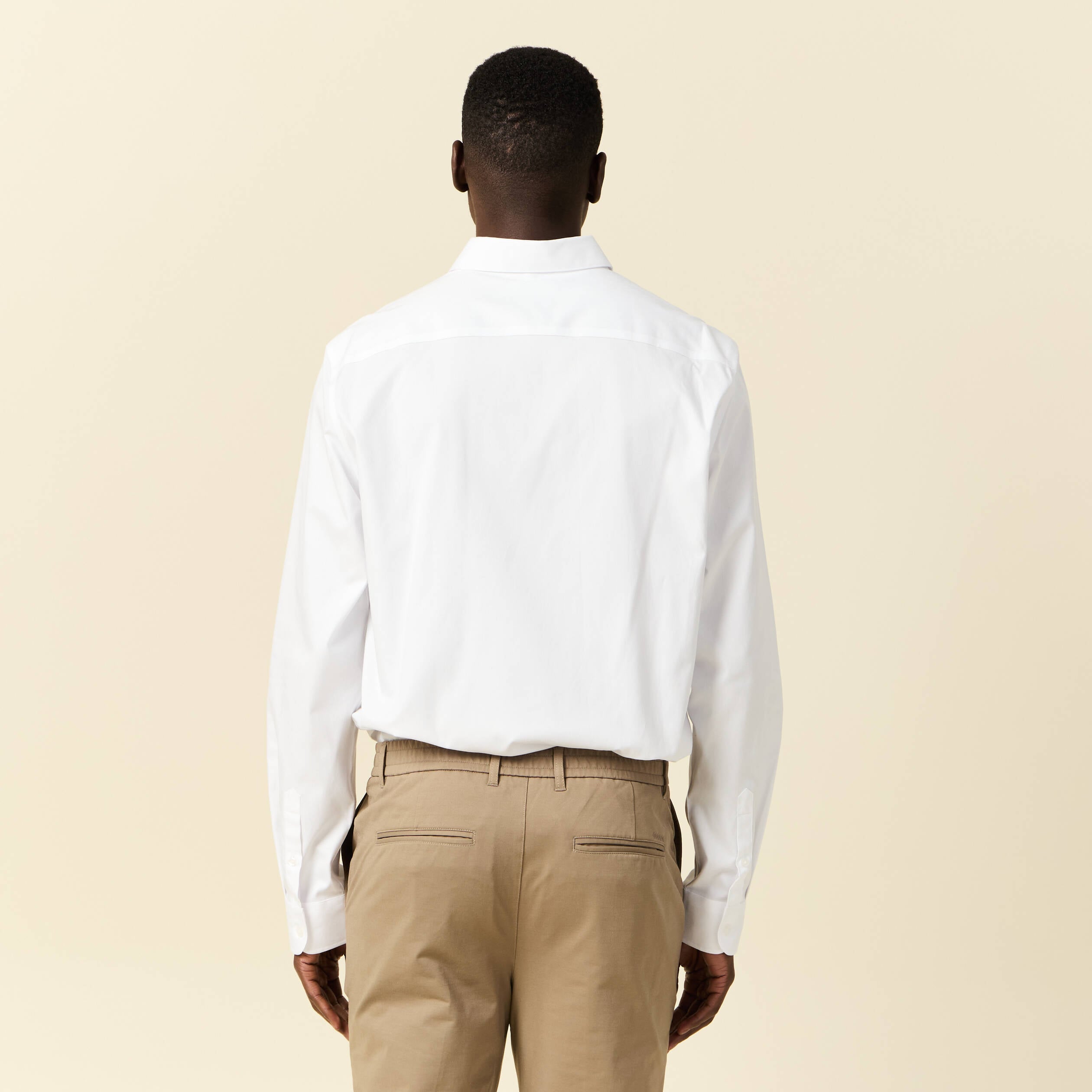 Chemise manches longues blanc homme