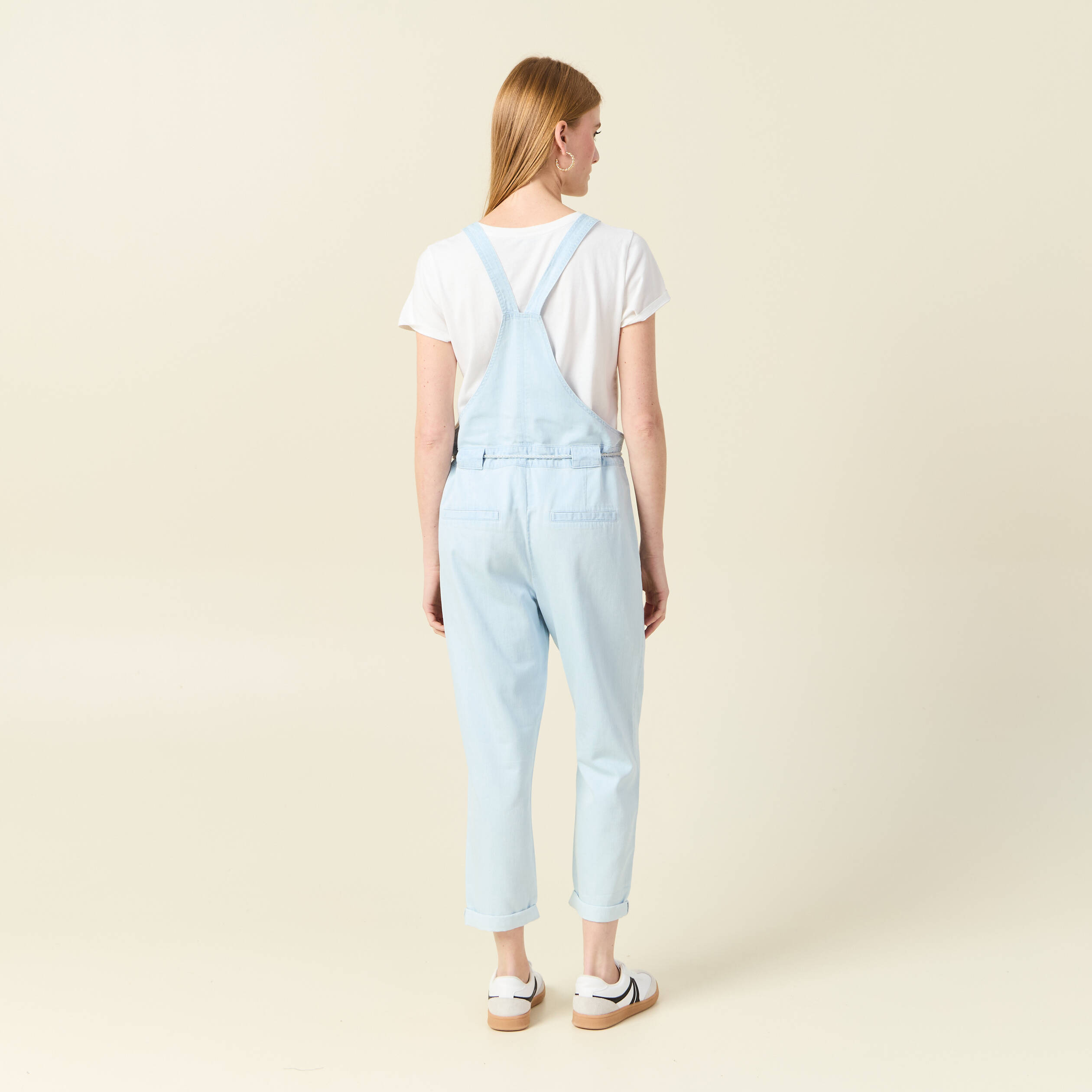 salopette en denim denim bleach femme Salopette en denim denim bleach femme