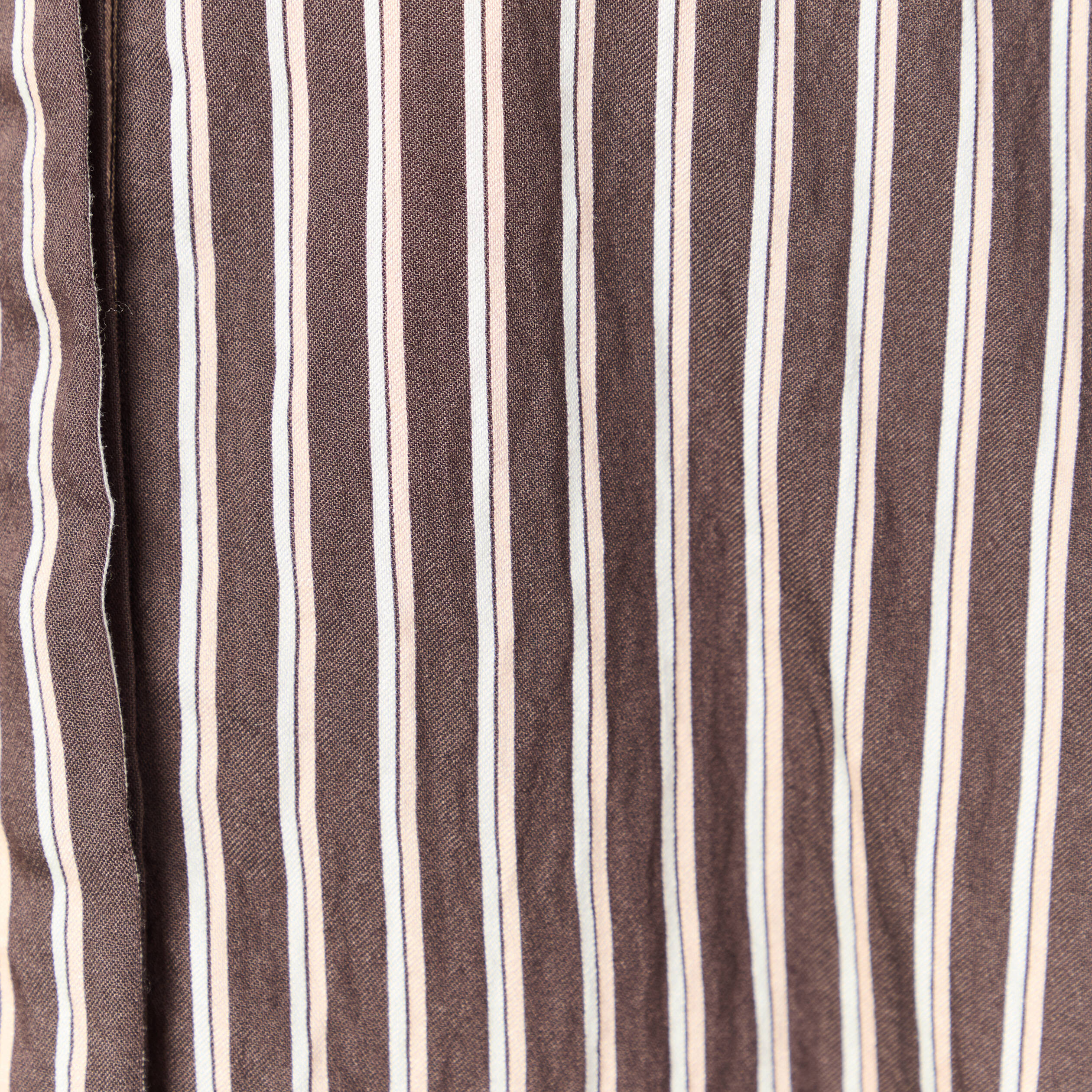 Chemise boyfriend courte manches longues marron fonc&eacute; femme