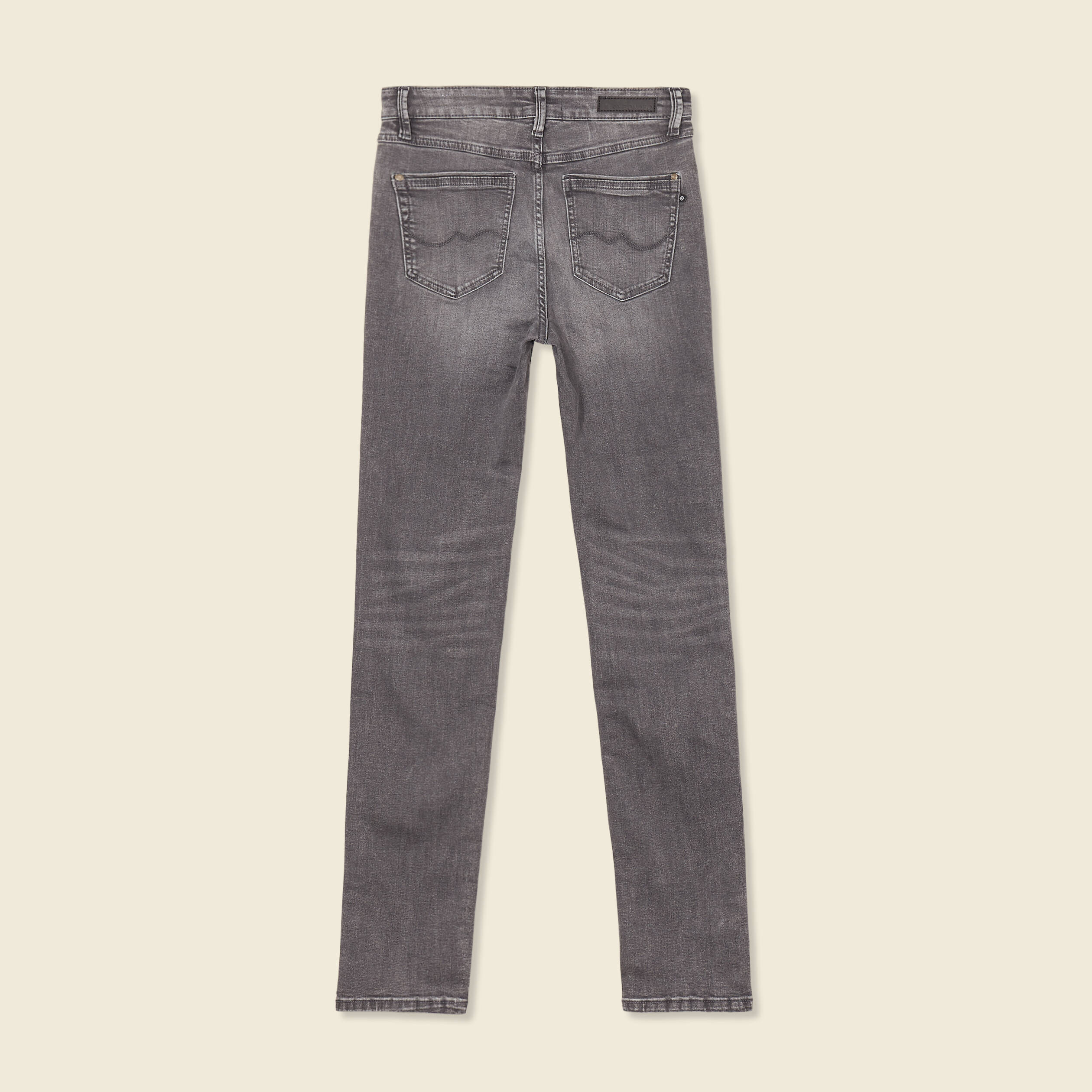 jeans slim taille haute denim gris femme Jeans slim taille haute denim gris femme