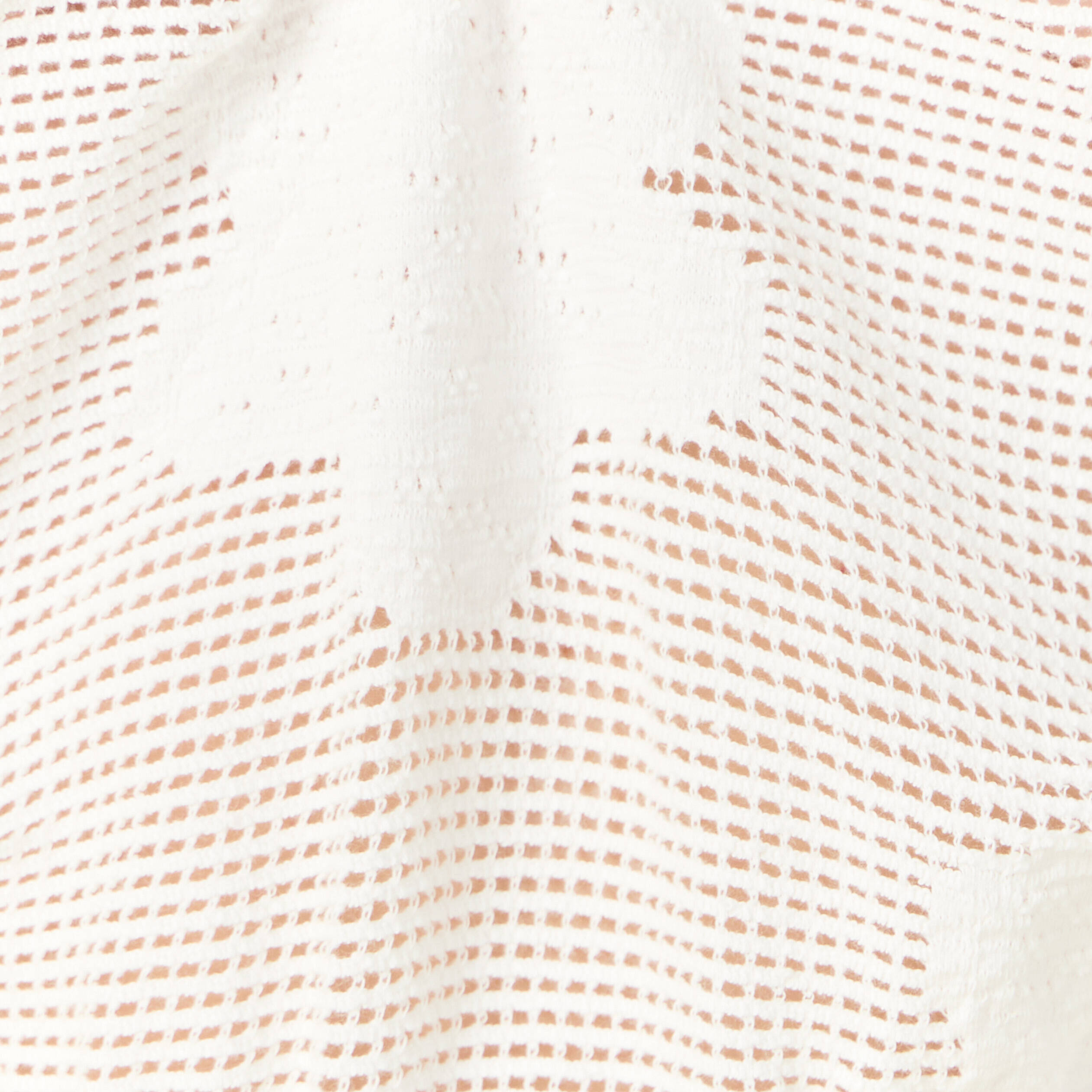 t shirt manches courtes ajoure creme femme T-shirt manches courtes ajouré creme femme