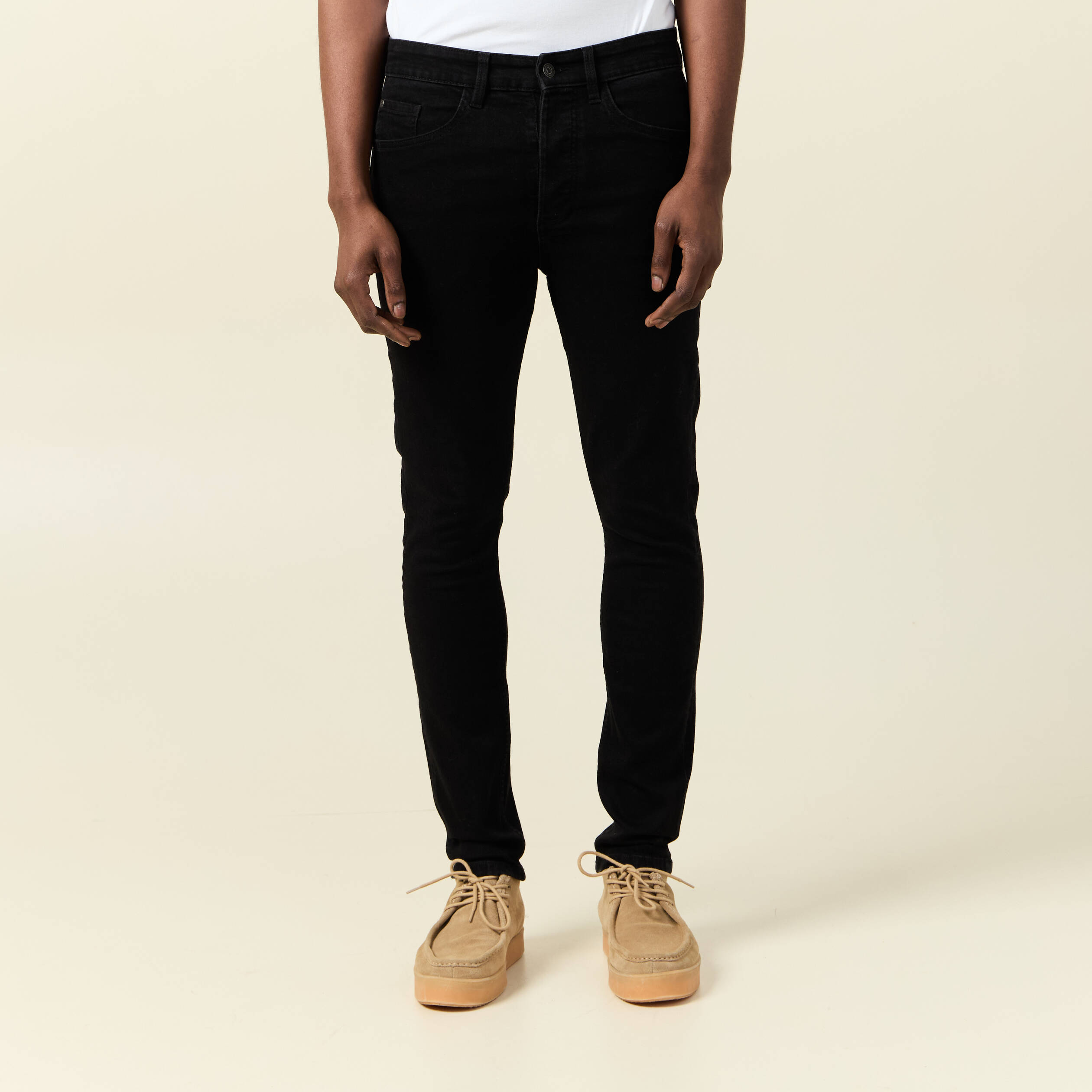 jeans skinny tapered denim noir homme Jeans skinny tapered denim noir homme
