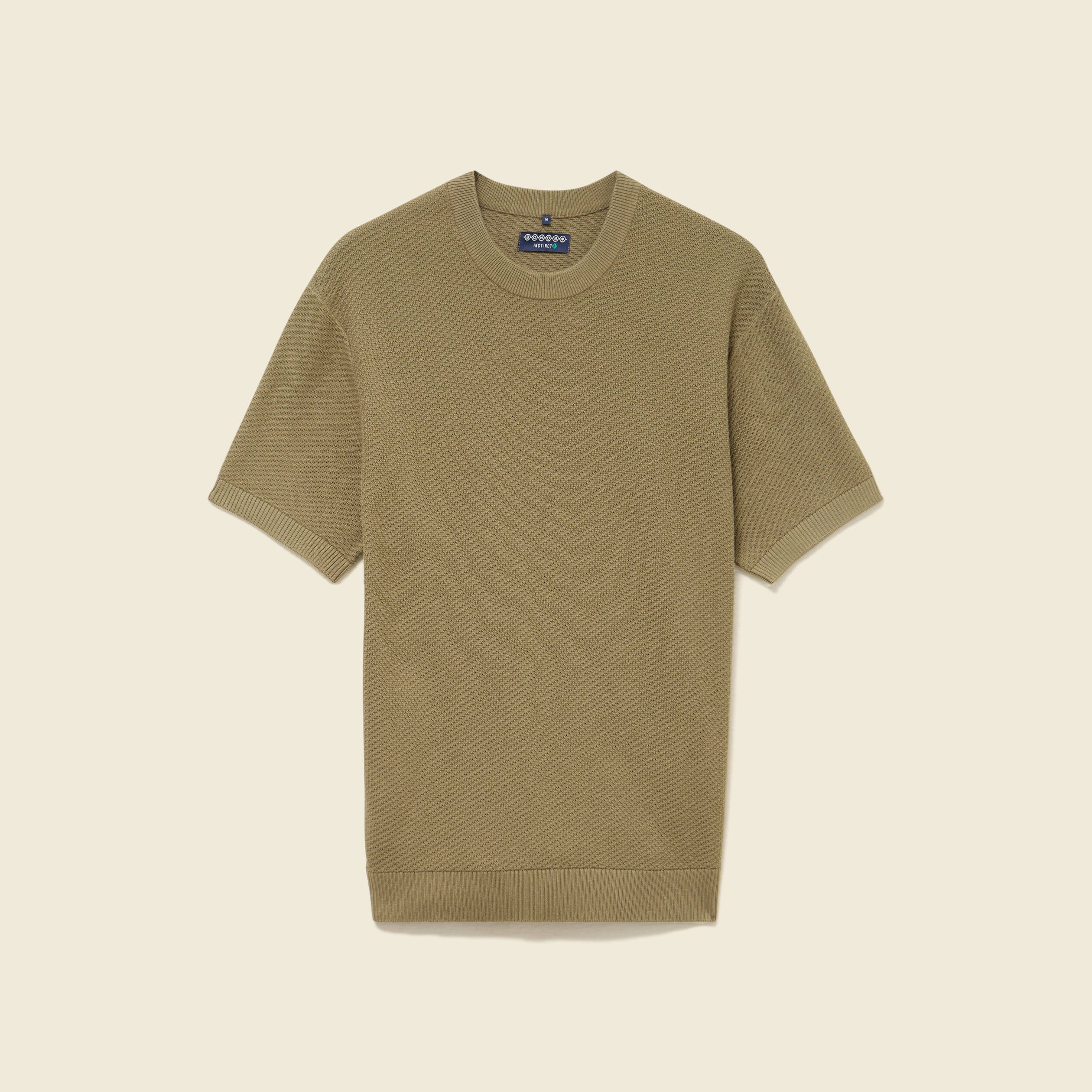 T-shirt en coton vert kaki homme