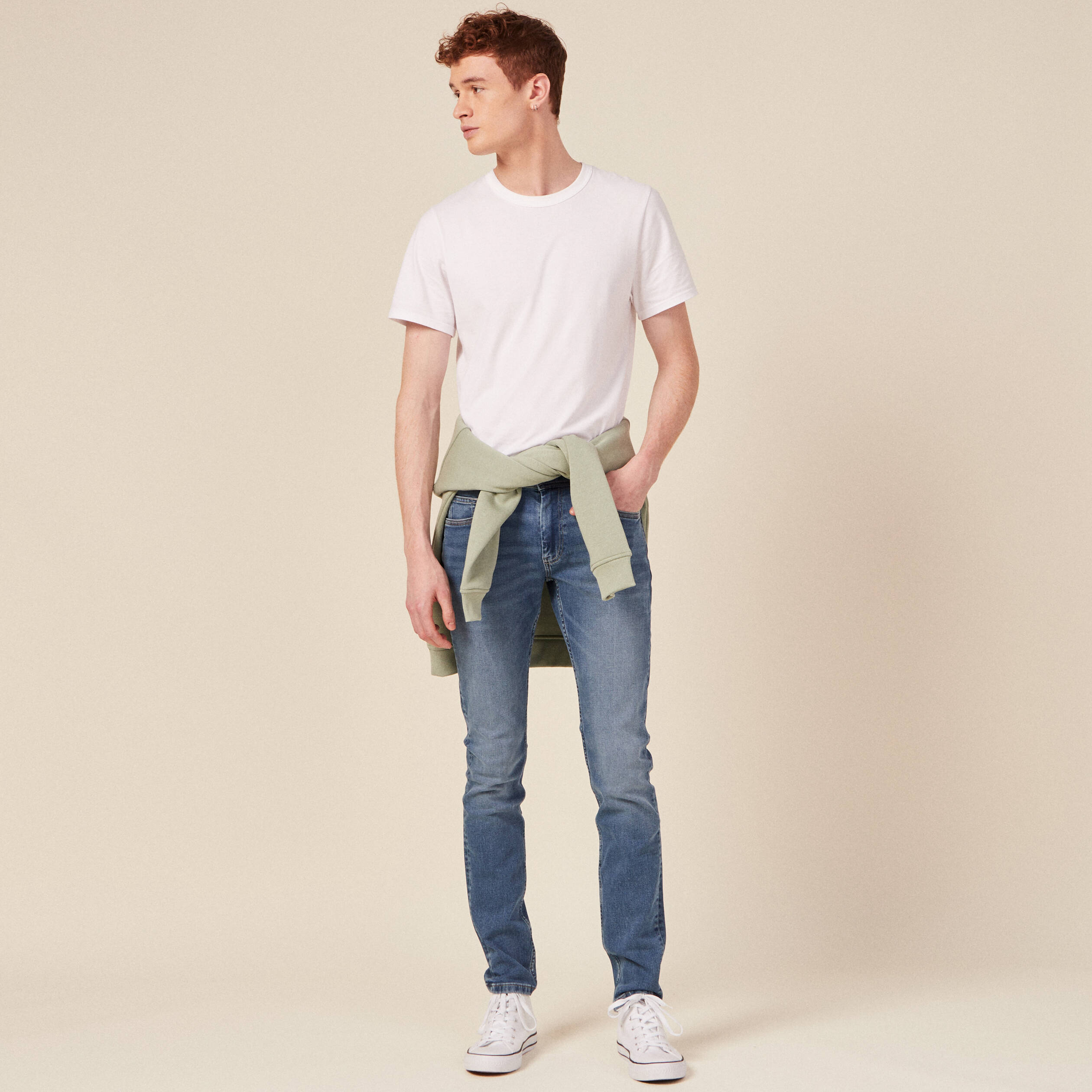 Jeans slim ultra stretch denim stone homme Bonobo